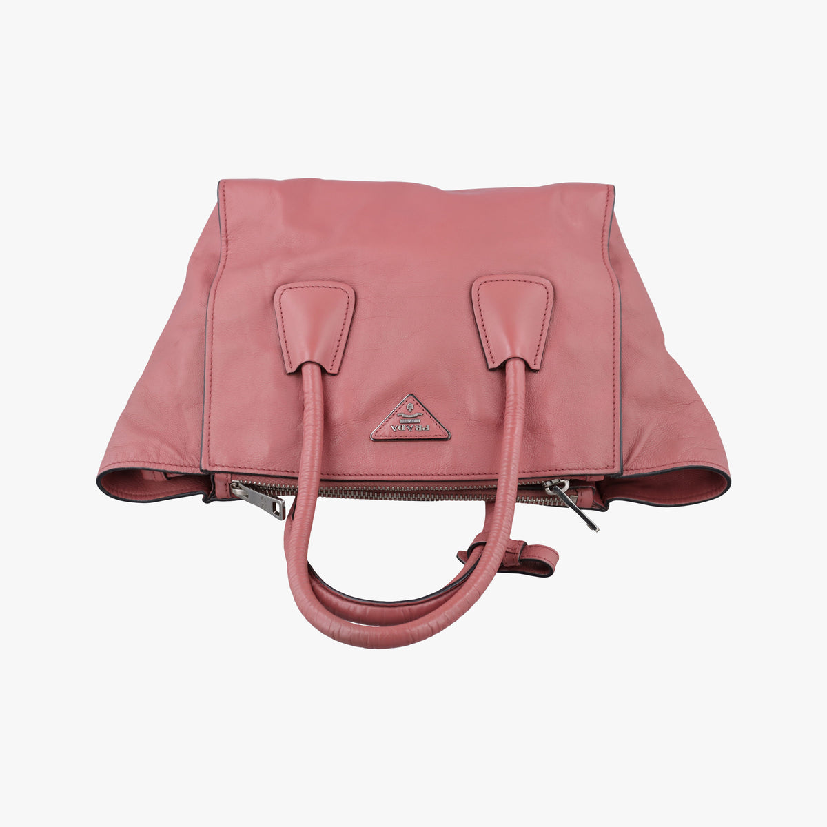 Secondhand Prada Twin Pocket Winged Tote Pink Leather BN2619 shoulderbag | stylenewstar