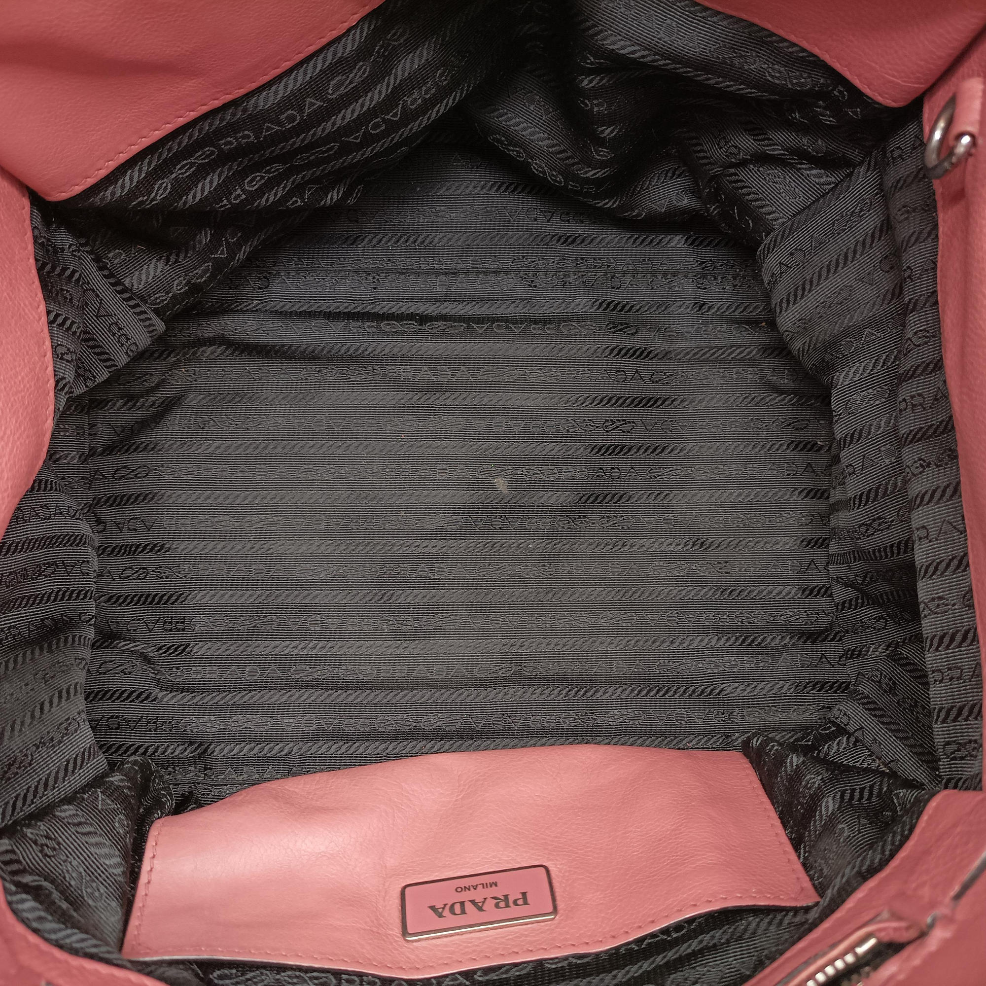 Secondhand Prada Twin Pocket Winged Tote Pink Leather BN2619 shoulderbag | stylenewstar