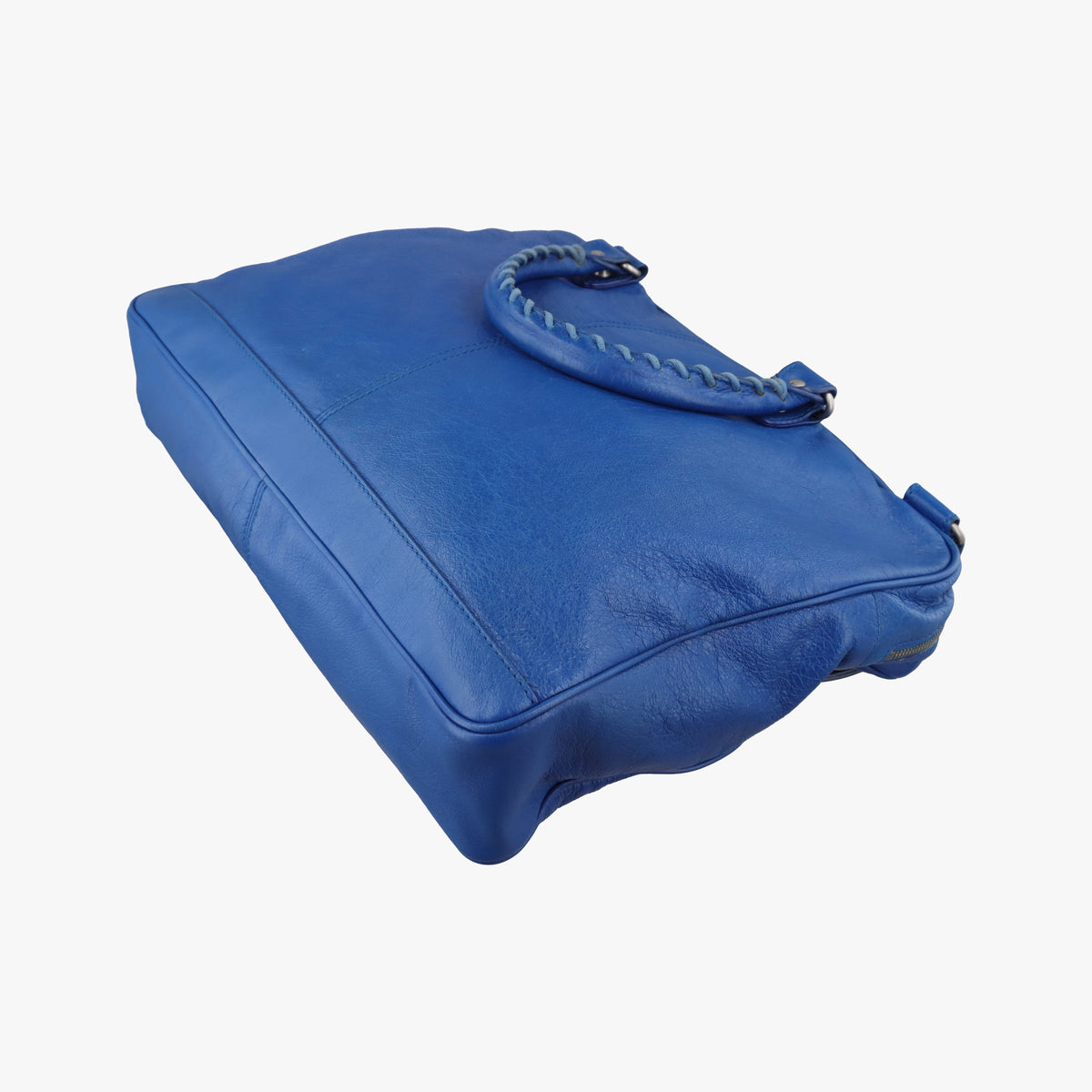 Pre-owned Balenciaga Giant City Blue Lambskin  shoulderbag | stylenewstar