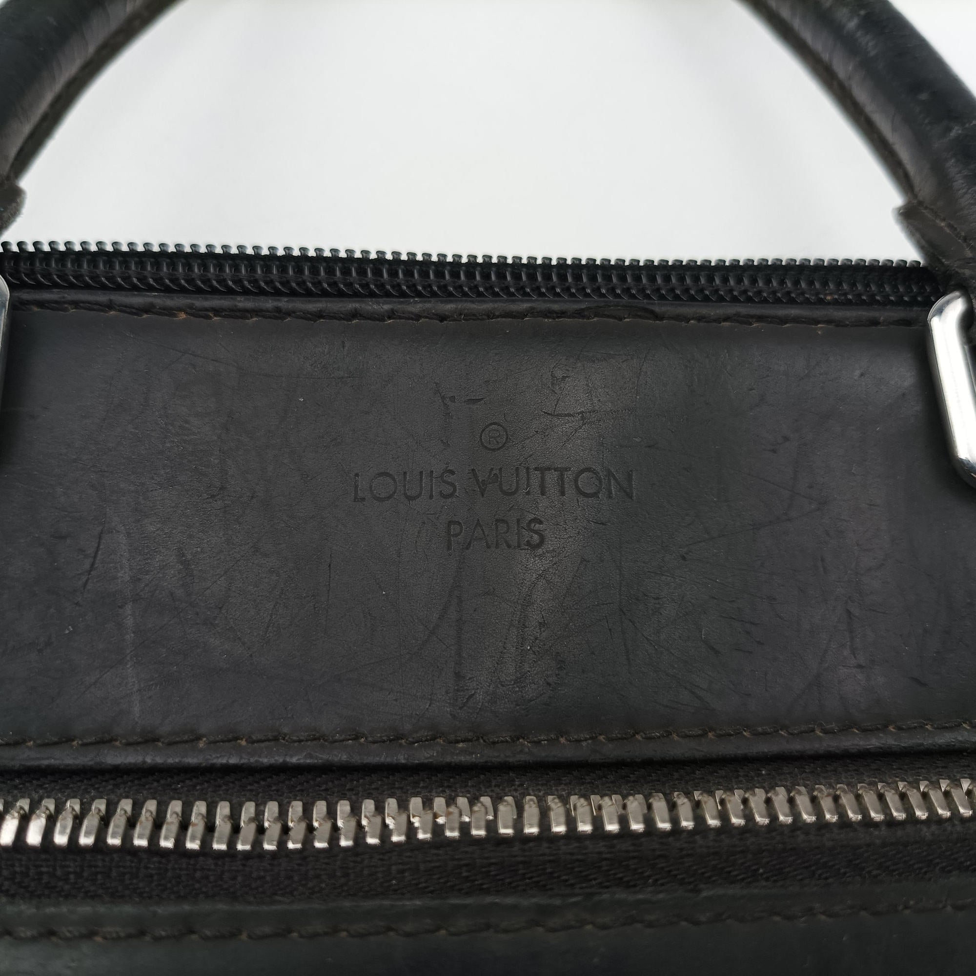 Pre-owned Louis Vuitton Porte-Documents Jour NM Noir Damier Graphite N48260 handbag | stylenewstar