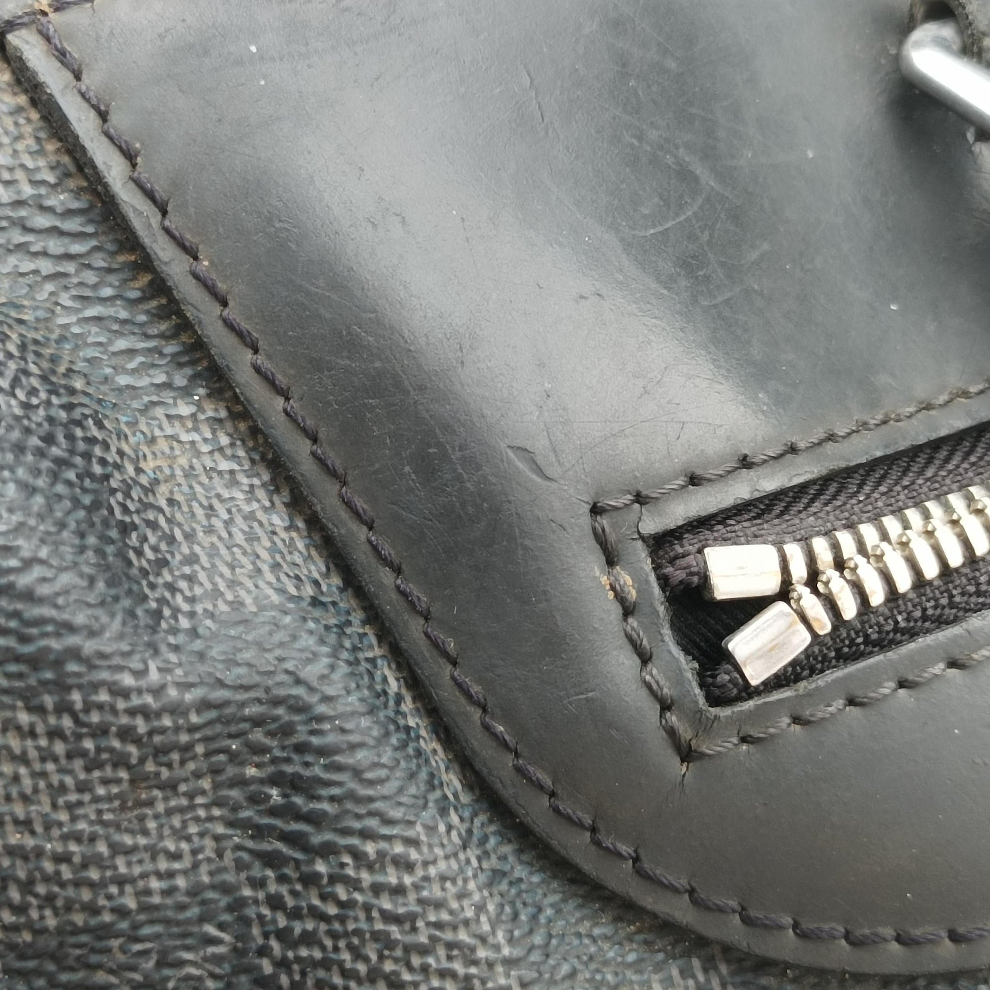 Pre-owned Louis Vuitton Porte-Documents Jour NM Noir Damier Graphite N48260 handbag | stylenewstar