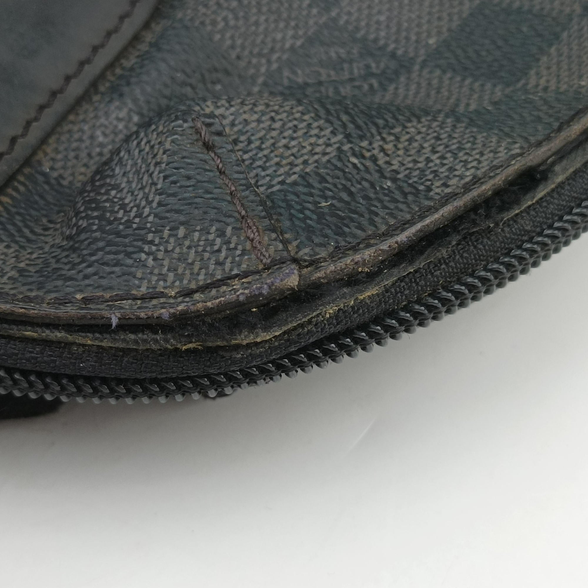 Pre-owned Louis Vuitton Porte-Documents Jour NM Noir Damier Graphite N48260 handbag | stylenewstar