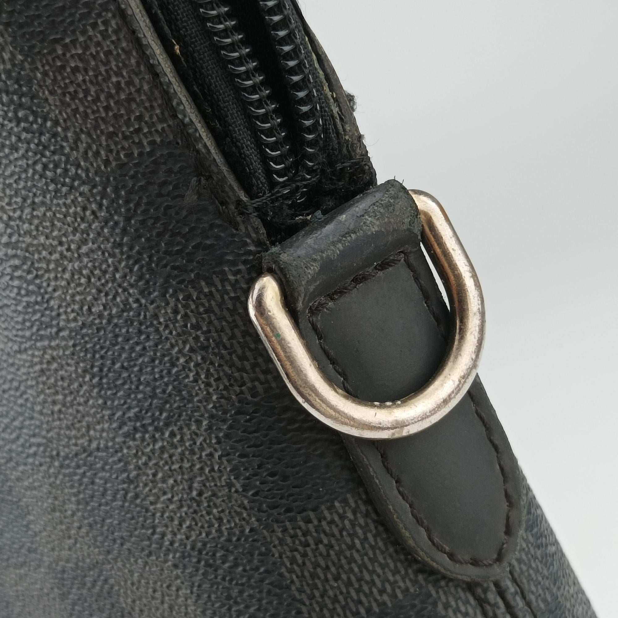 Pre-owned Louis Vuitton Porte-Documents Jour NM Noir Damier Graphite N48260 handbag | stylenewstar