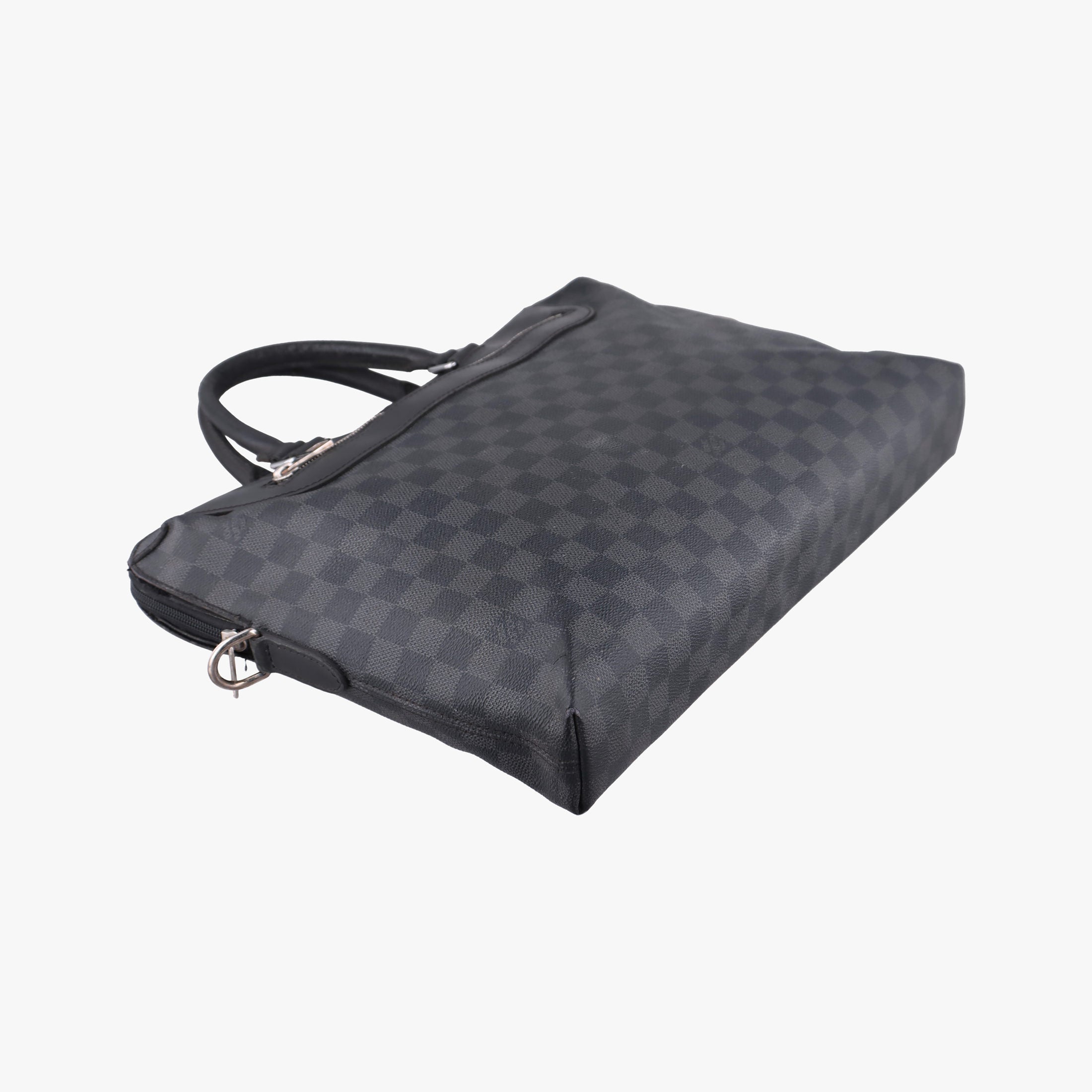 Pre-owned Louis Vuitton Porte-Documents Jour NM Noir Damier Graphite N48260 handbag | stylenewstar