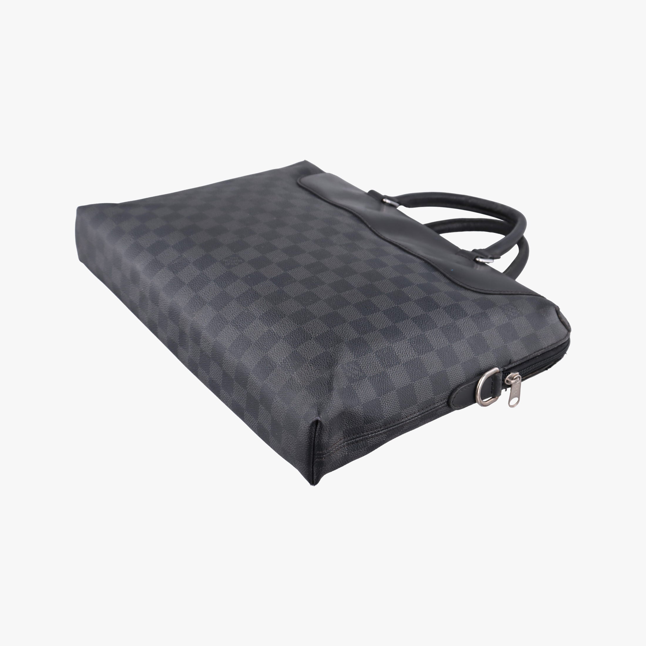 Pre-owned Louis Vuitton Porte-Documents Jour NM Noir Damier Graphite N48260 handbag | stylenewstar
