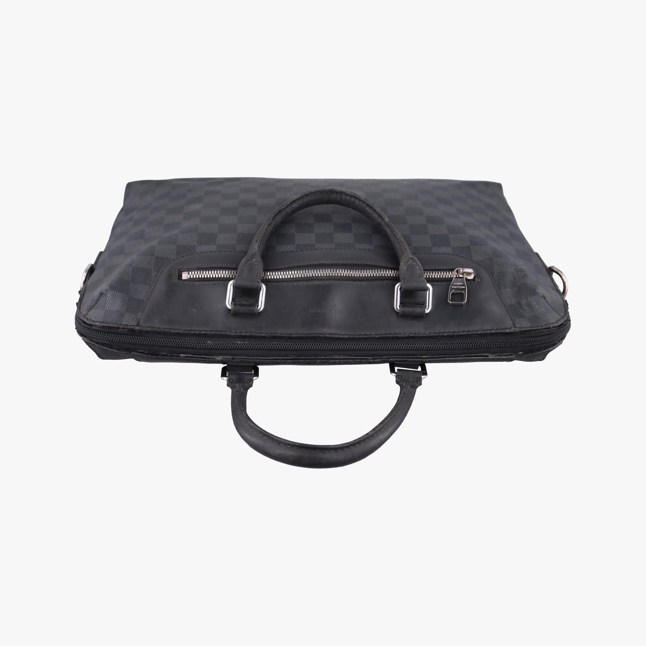 Pre-owned Louis Vuitton Porte-Documents Jour NM Noir Damier Graphite N48260 handbag | stylenewstar