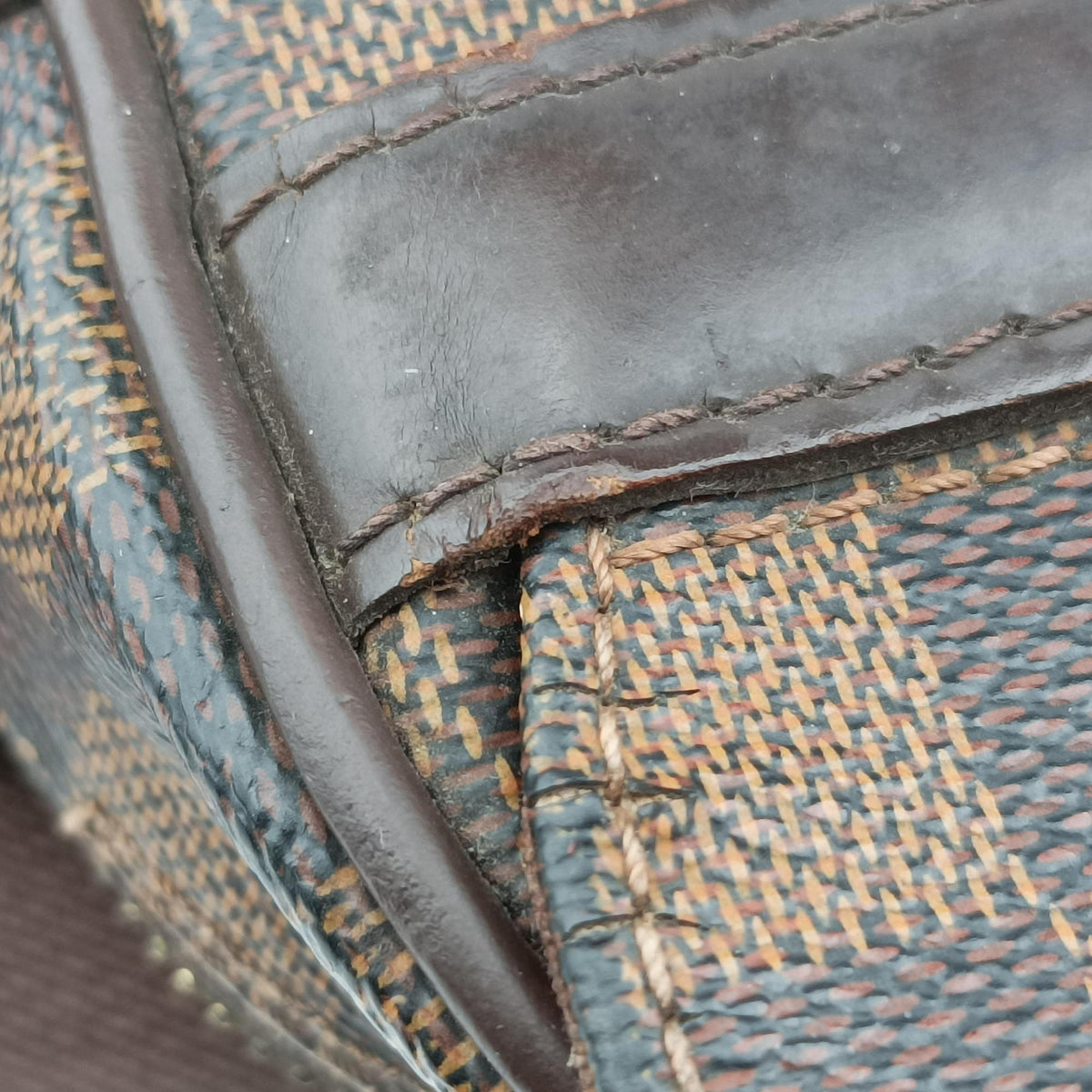 Vintage Louis Vuitton SHELTON EBENE Damier Canvas N41149 shoulderbag | stylenewstar