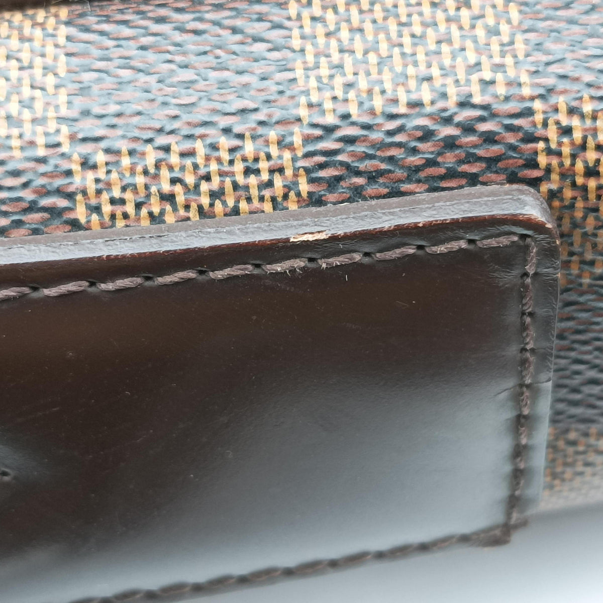 Vintage Louis Vuitton SHELTON EBENE Damier Canvas N41149 shoulderbag | stylenewstar