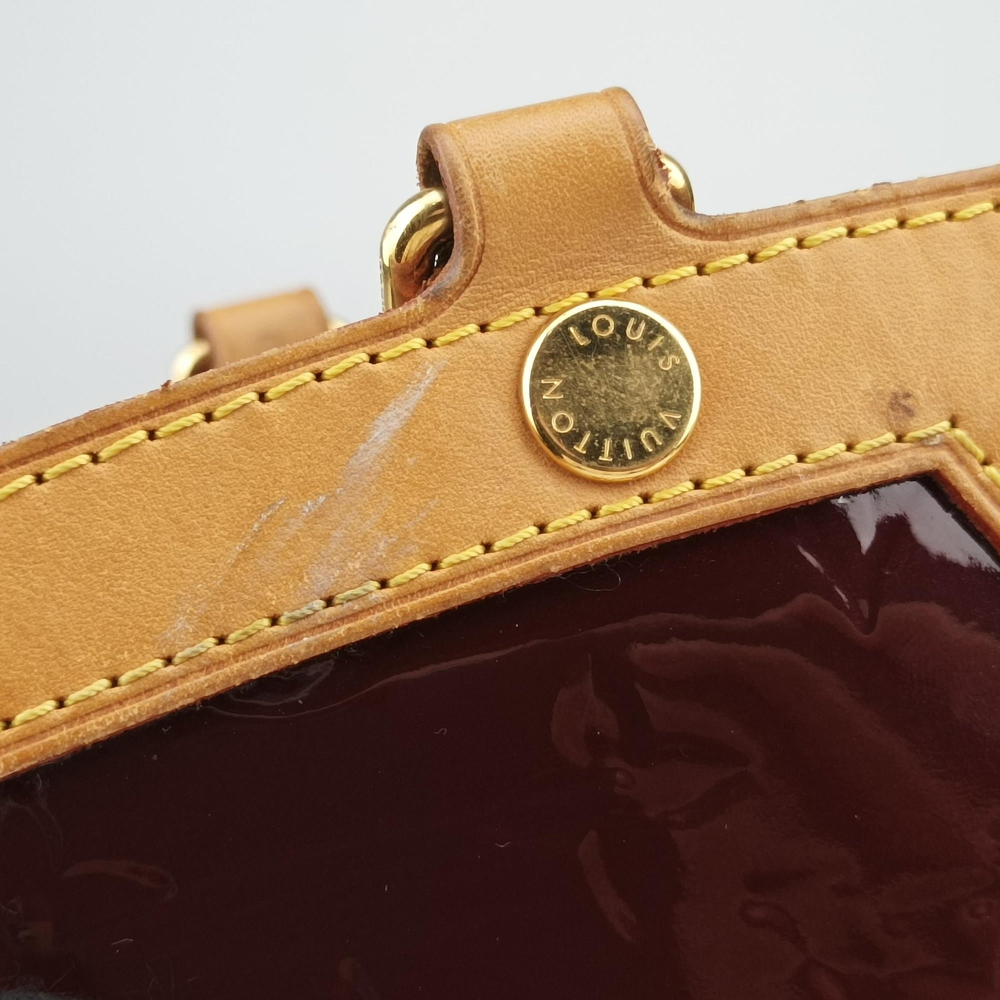 Pre-owned Louis Vuitton Brea MM AMARANTE Vernis M91619 handbag | stylenewstar