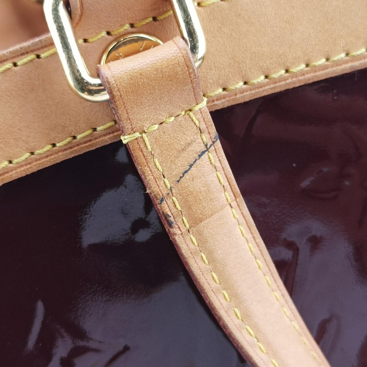 Pre-owned Louis Vuitton Brea MM AMARANTE Vernis M91619 handbag | stylenewstar
