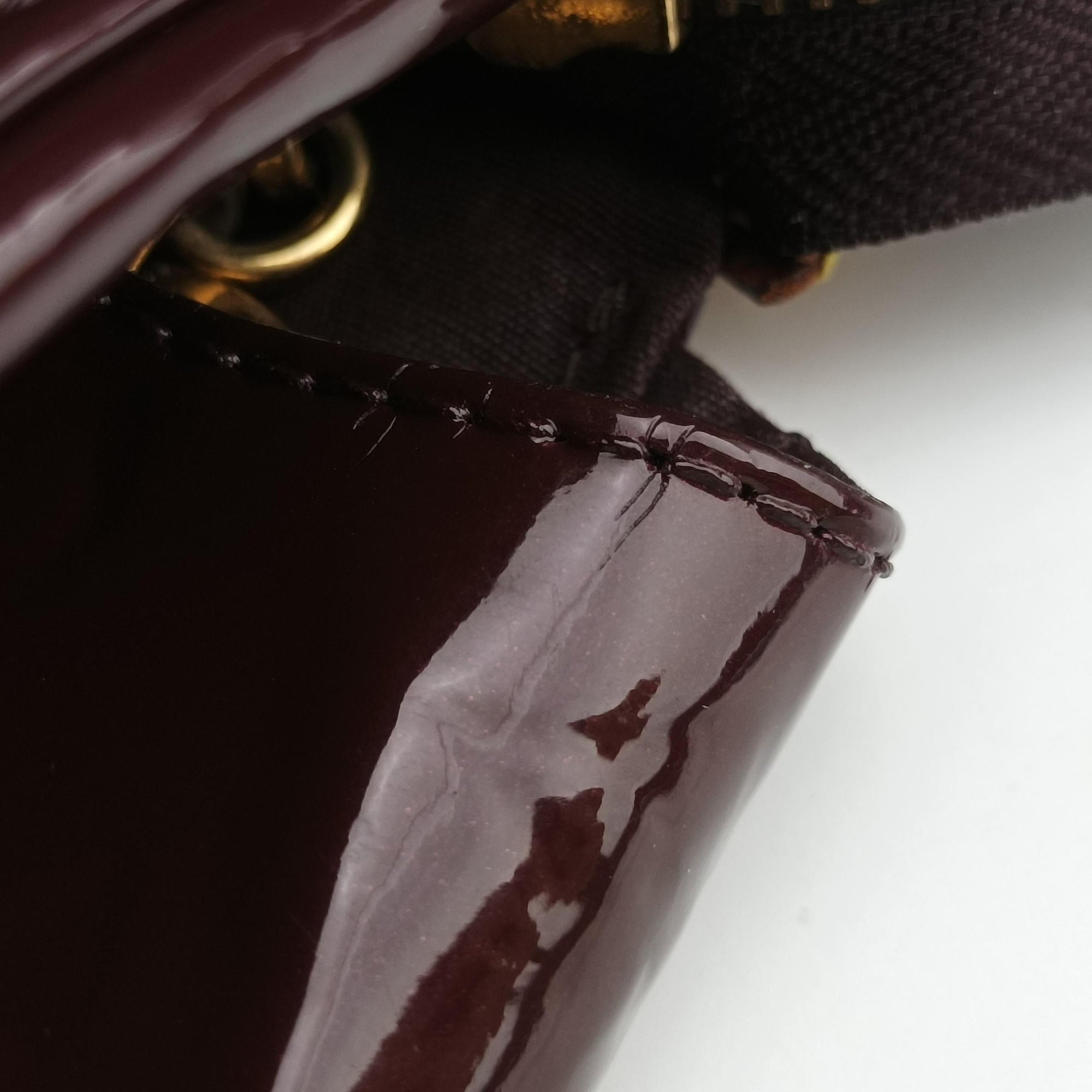 Pre-owned Louis Vuitton Brea MM AMARANTE Vernis M91619 handbag | stylenewstar