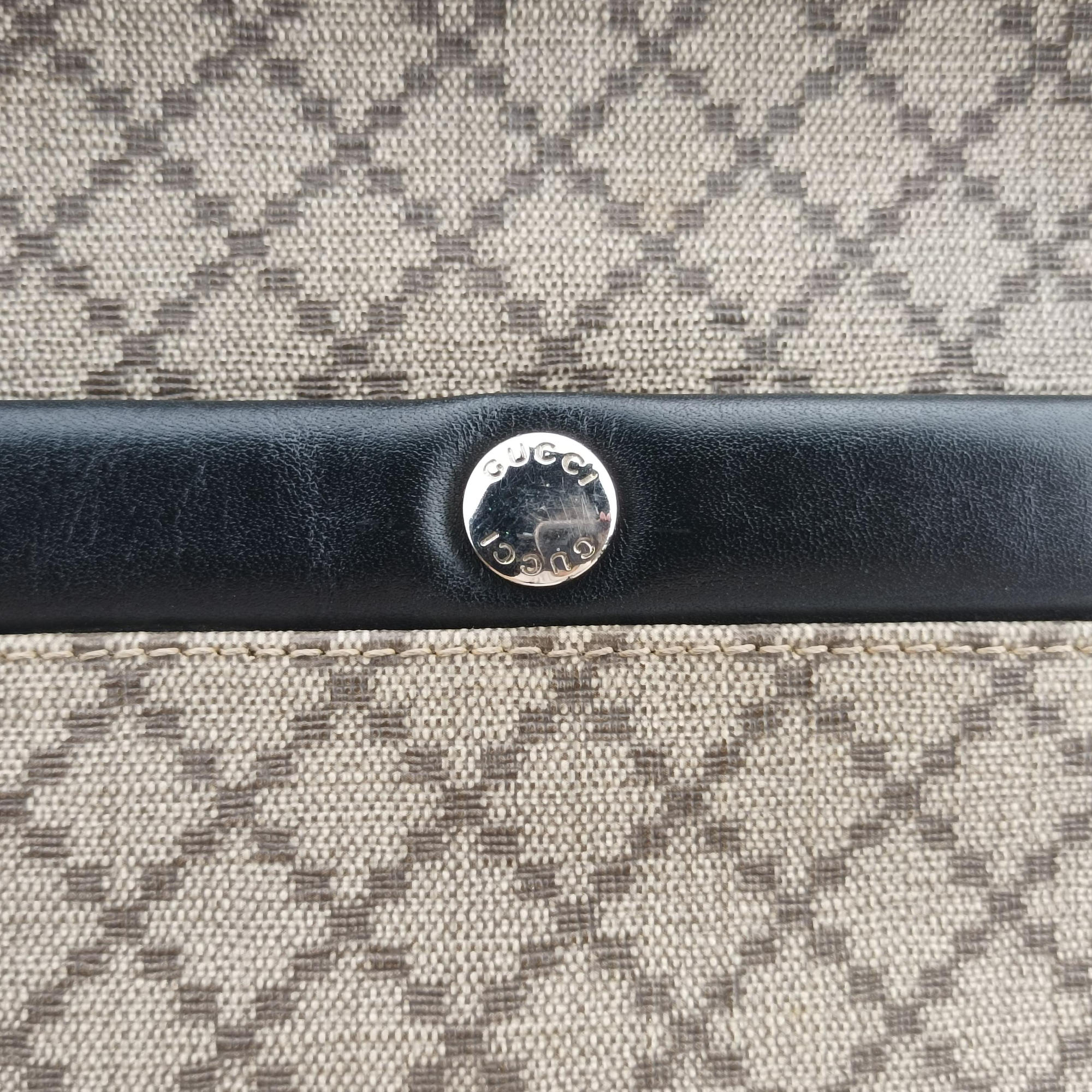 Secondhand Gucci Diamante Brown×black Canvas×Leather 268159 shoulderbag | stylenewstar