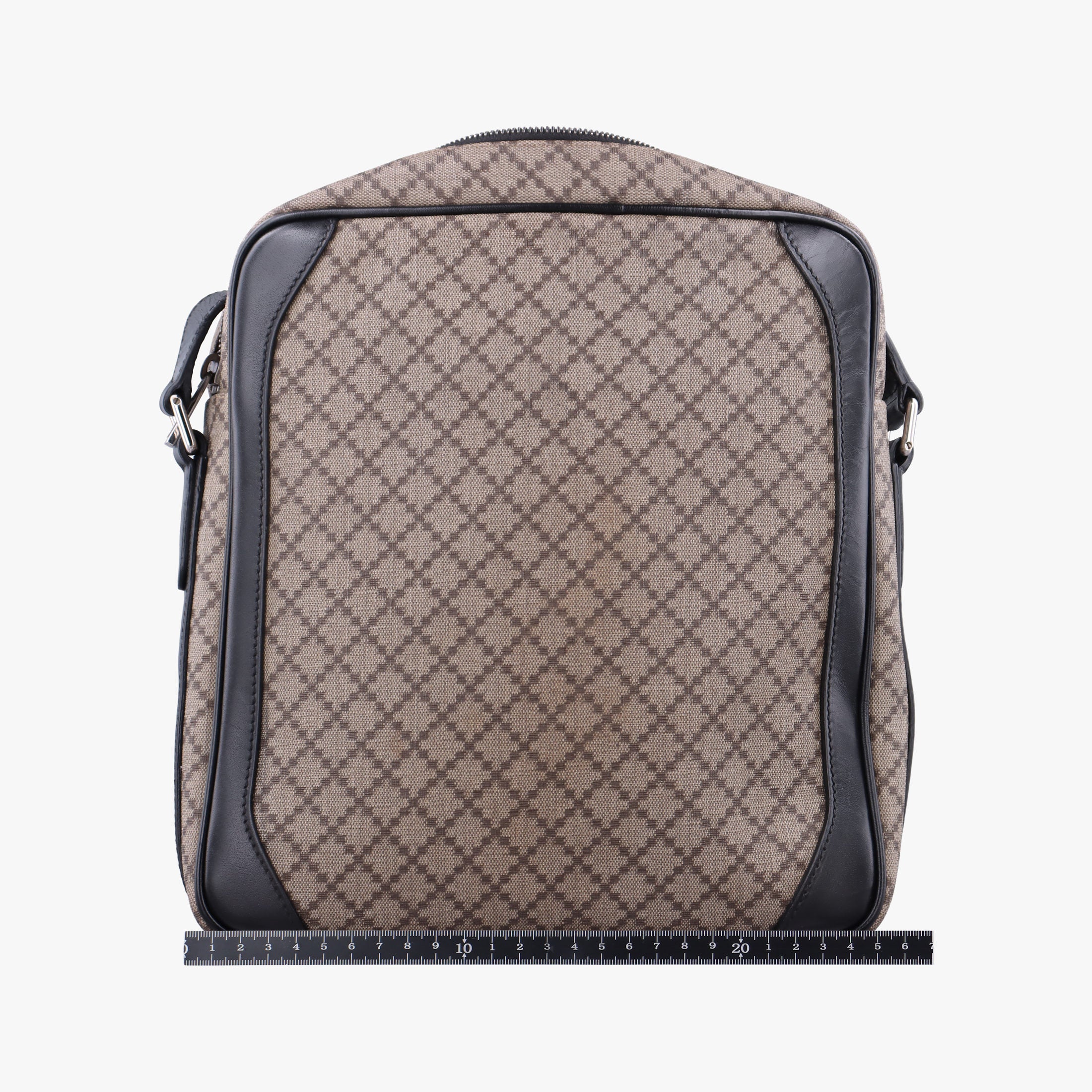 Secondhand Gucci Diamante Brown×black Canvas×Leather 268159 shoulderbag | stylenewstar