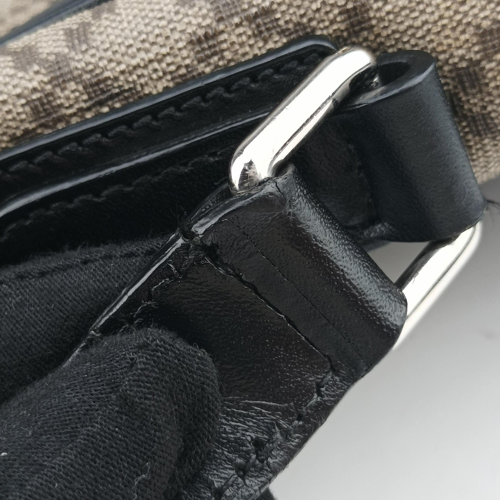 Secondhand Gucci Diamante Brown×black Canvas×Leather 268159 shoulderbag | stylenewstar