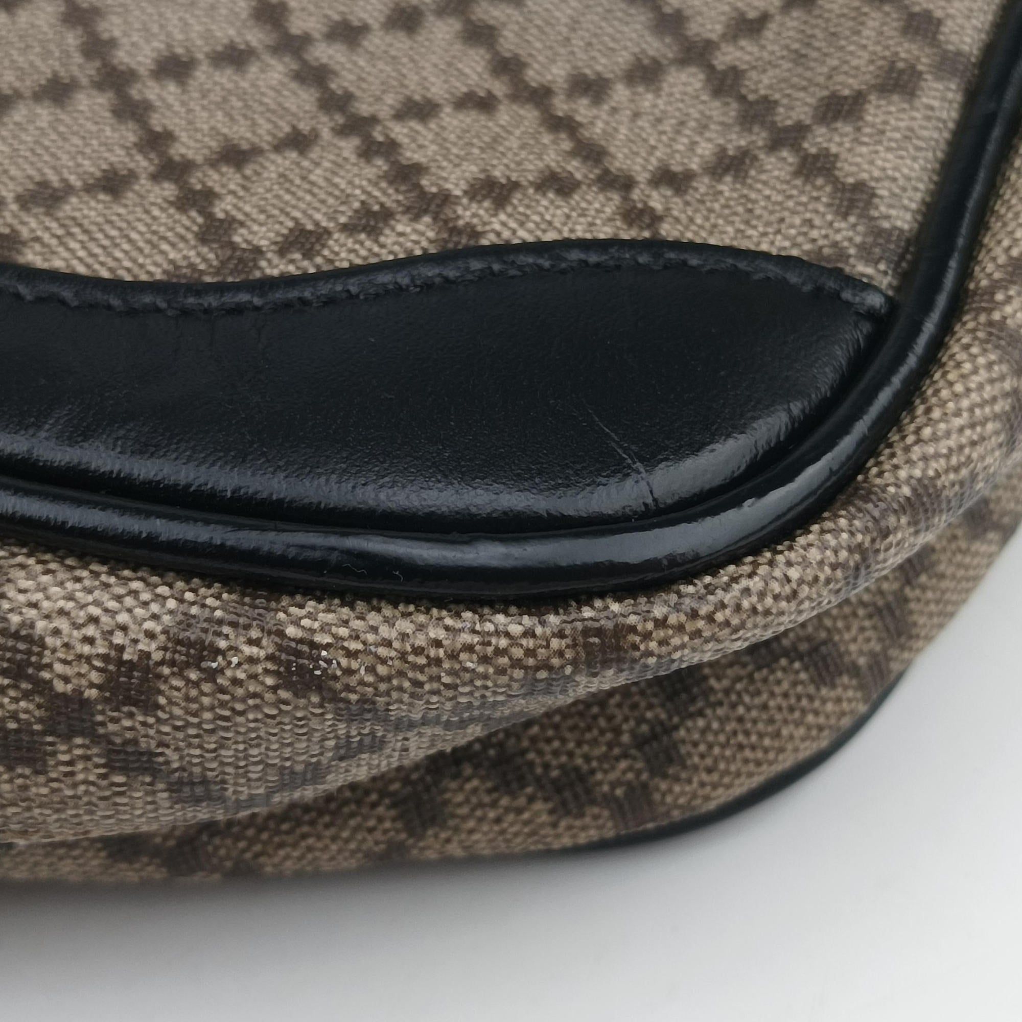 Secondhand Gucci Diamante Brown×black Canvas×Leather 268159 shoulderbag | stylenewstar