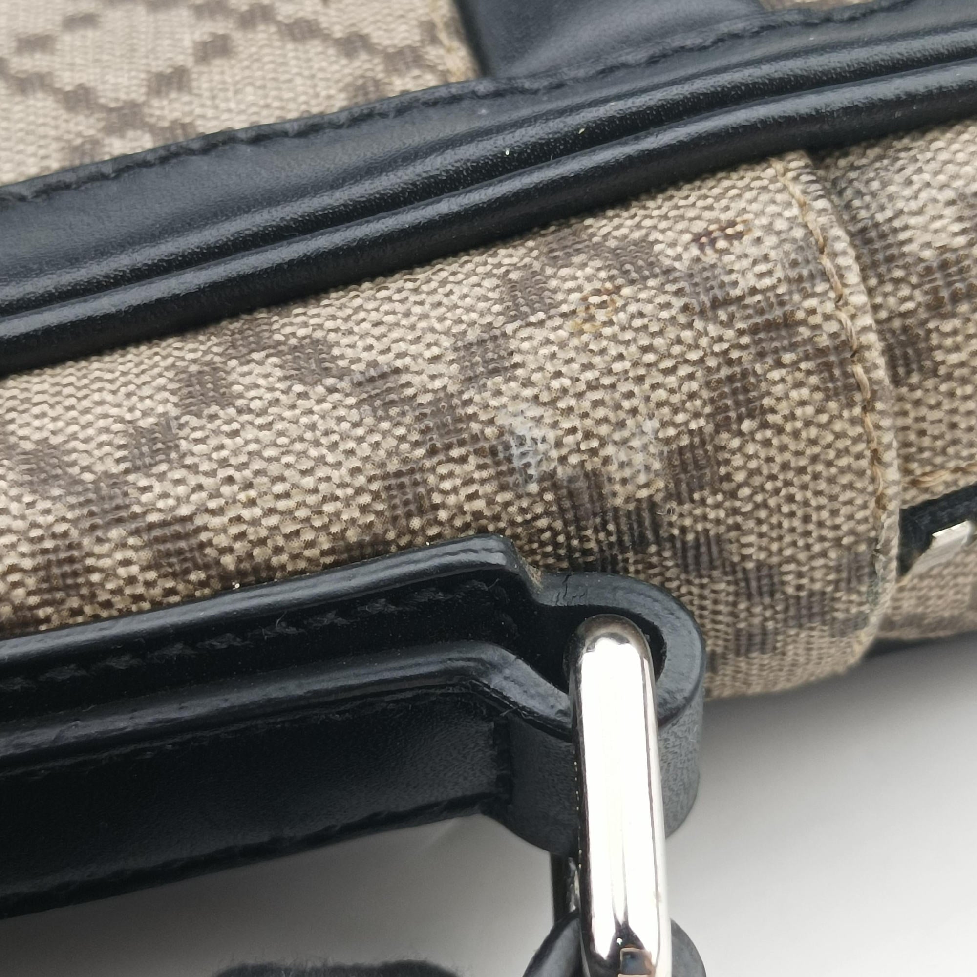 Secondhand Gucci Diamante Brown×black Canvas×Leather 268159 shoulderbag | stylenewstar