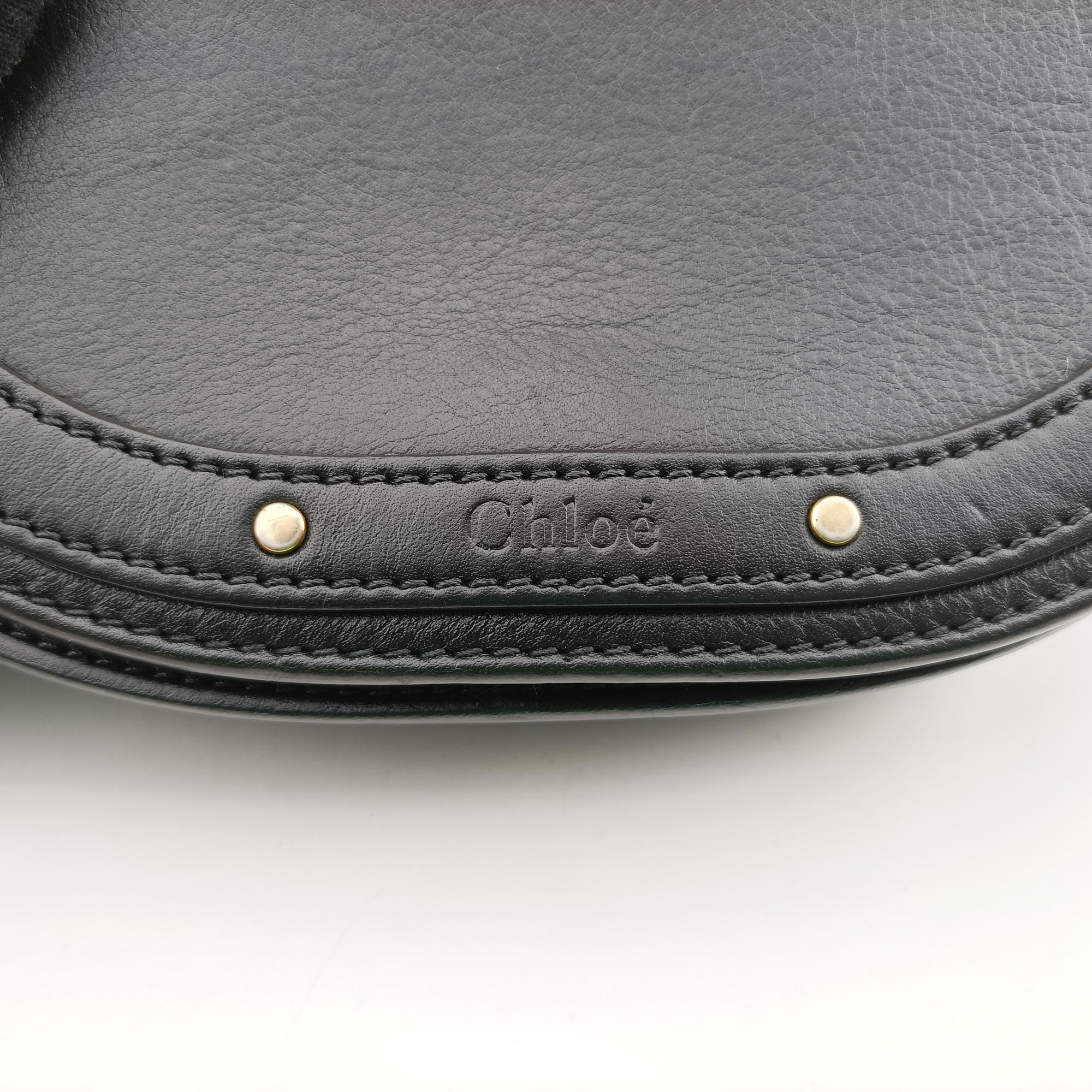 Pre-owned Chloe Bracelet Nile Black Leather  shoulderbag | stylenewstar