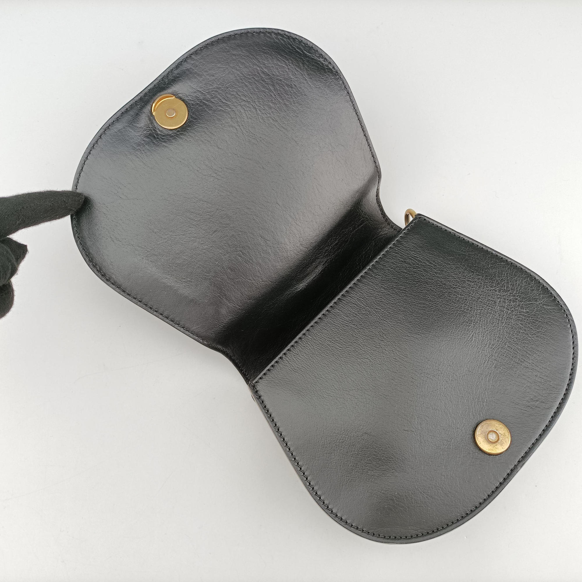 Pre-owned Chloe Bracelet Nile Black Leather  shoulderbag | stylenewstar