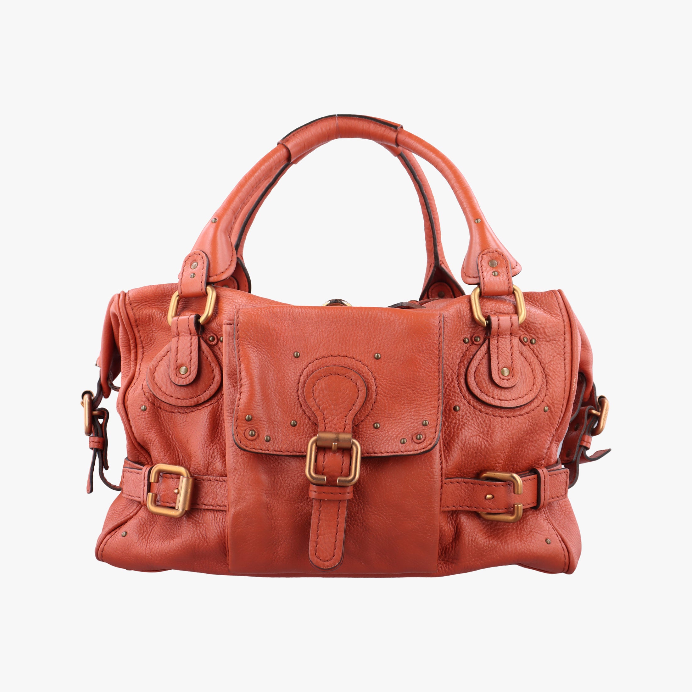 Pre-owned Chloe Paddington Orange Leather  handbag | stylenewstar