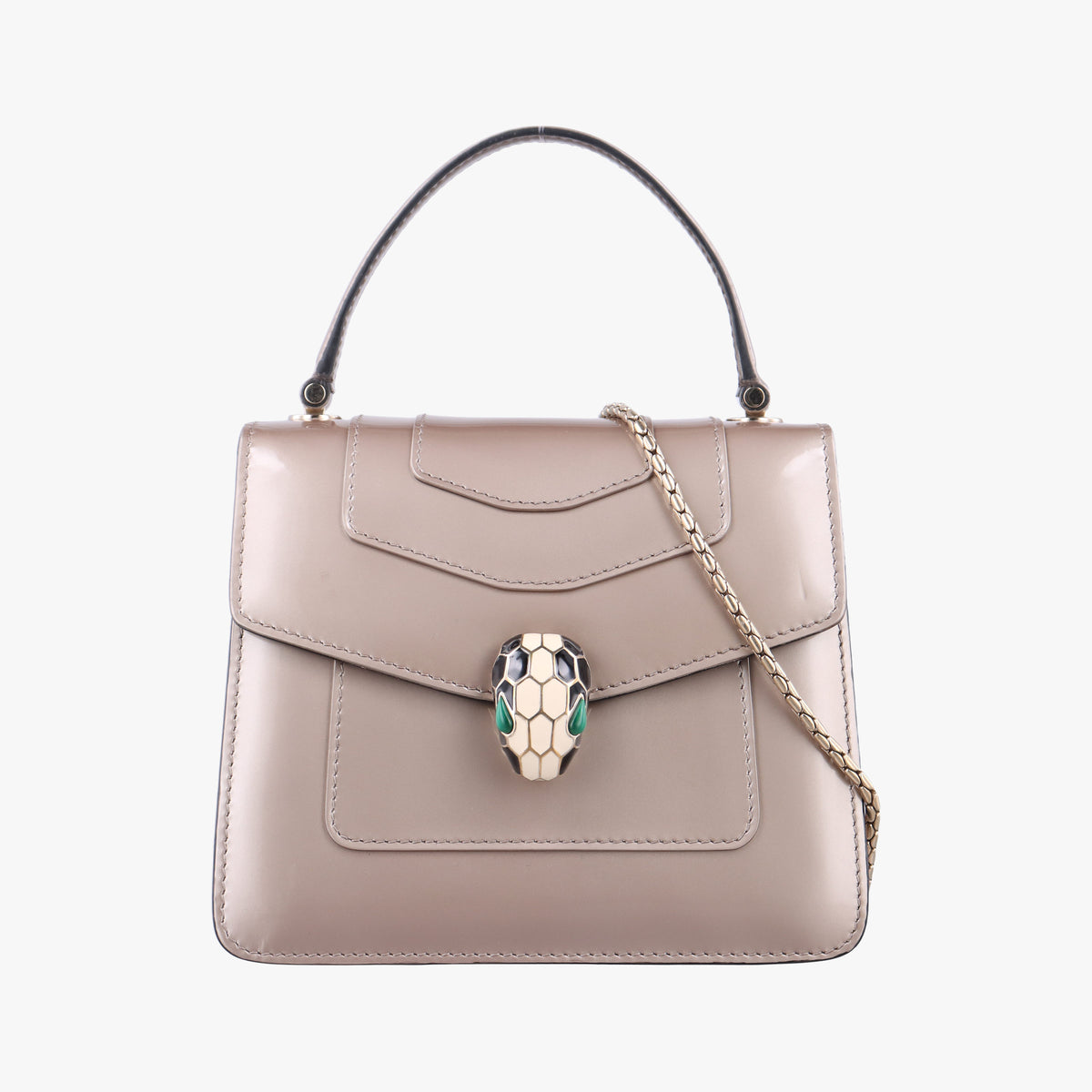 Secondhand Bvlgari SERPENTI FOREVER Golden Patent  shoulderbag | stylenewstar