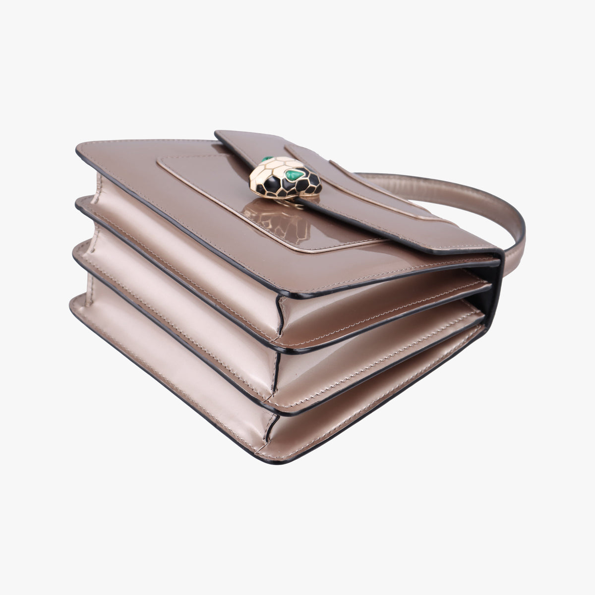Secondhand Bvlgari SERPENTI FOREVER Golden Patent  shoulderbag | stylenewstar