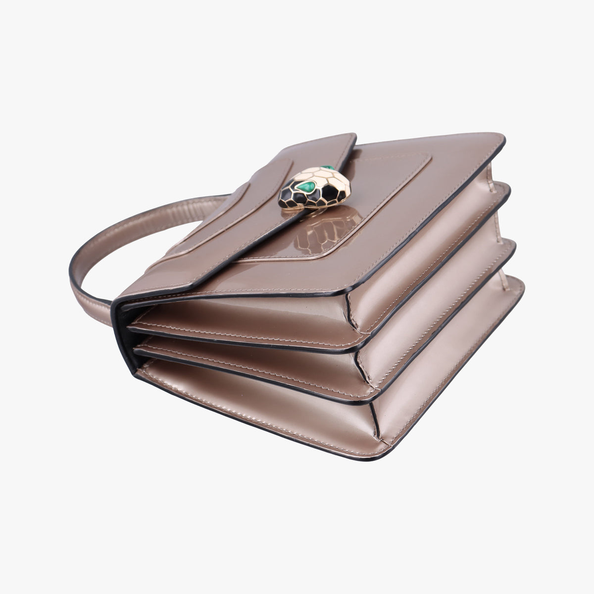 Secondhand Bvlgari SERPENTI FOREVER Golden Patent  shoulderbag | stylenewstar