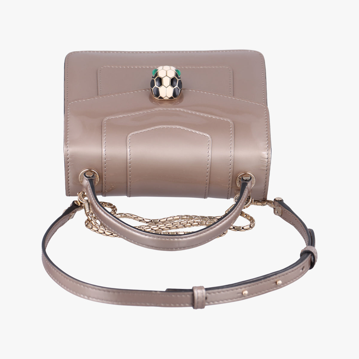 Secondhand Bvlgari SERPENTI FOREVER Golden Patent  shoulderbag | stylenewstar
