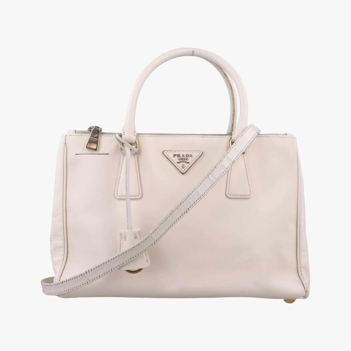 Secondhand Prada Galleria Beige SAFFIANO Leather BN1786 handbag | stylenewstar