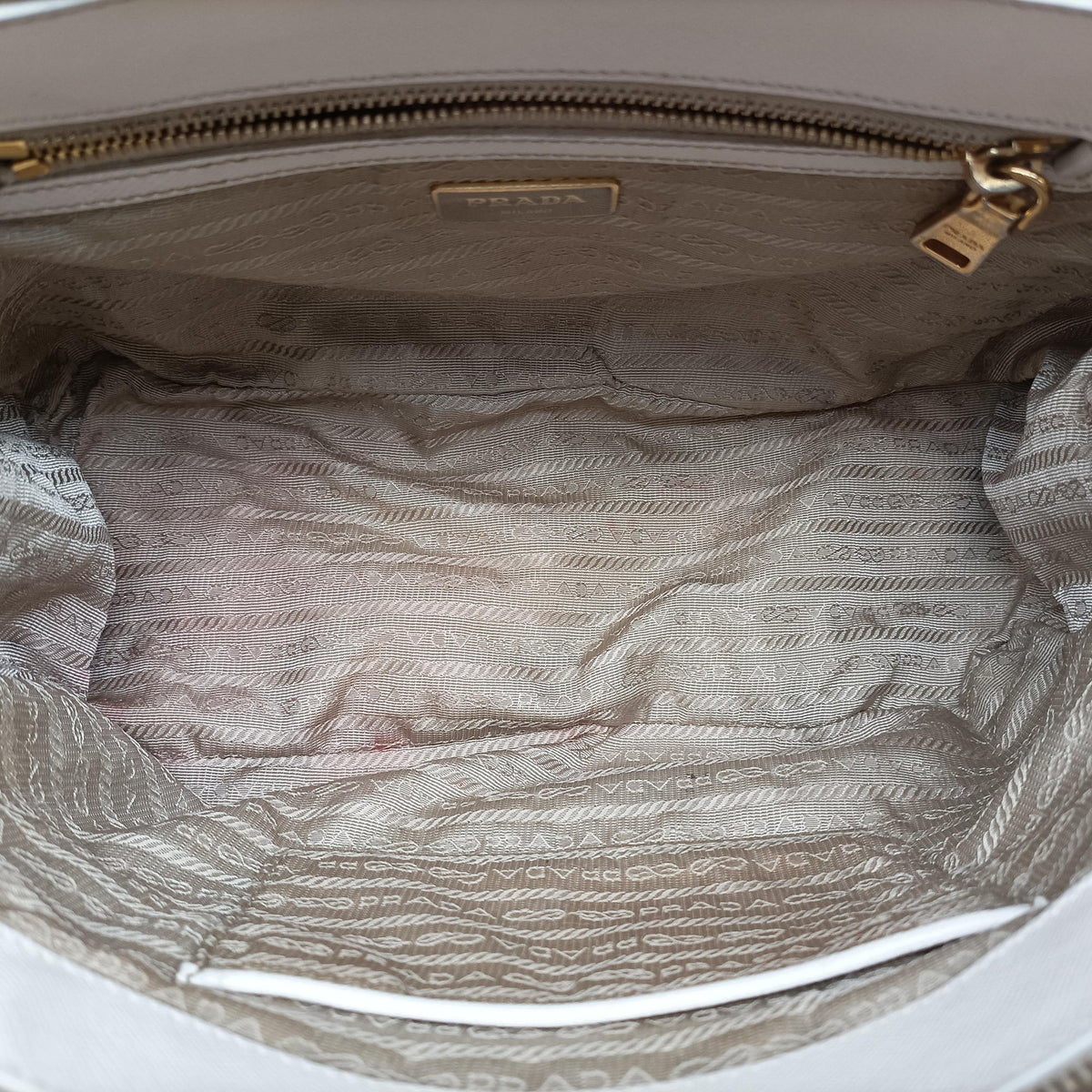 Secondhand Prada Galleria Beige SAFFIANO Leather BN1786 handbag | stylenewstar