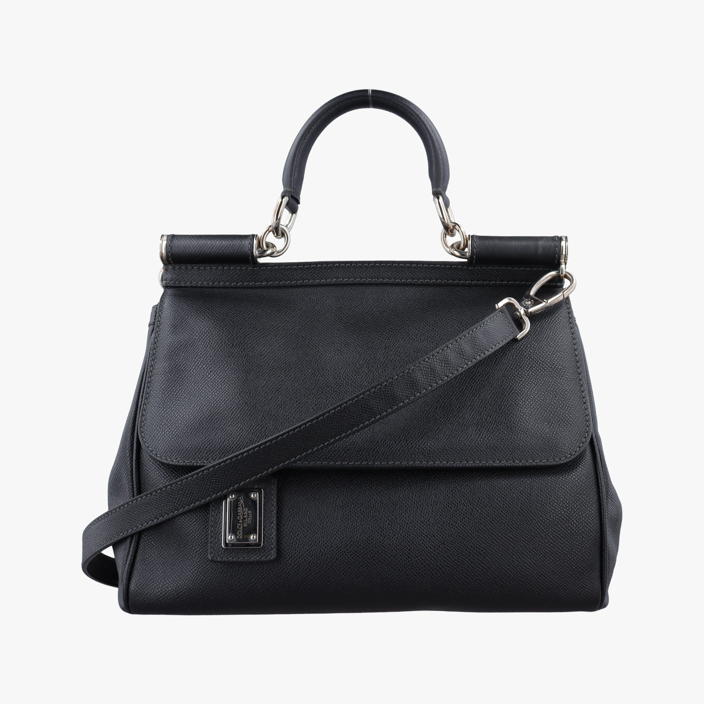 Secondhand Dolce & Gabbana SICILY Black Leather  shoulderbag | stylenewstar