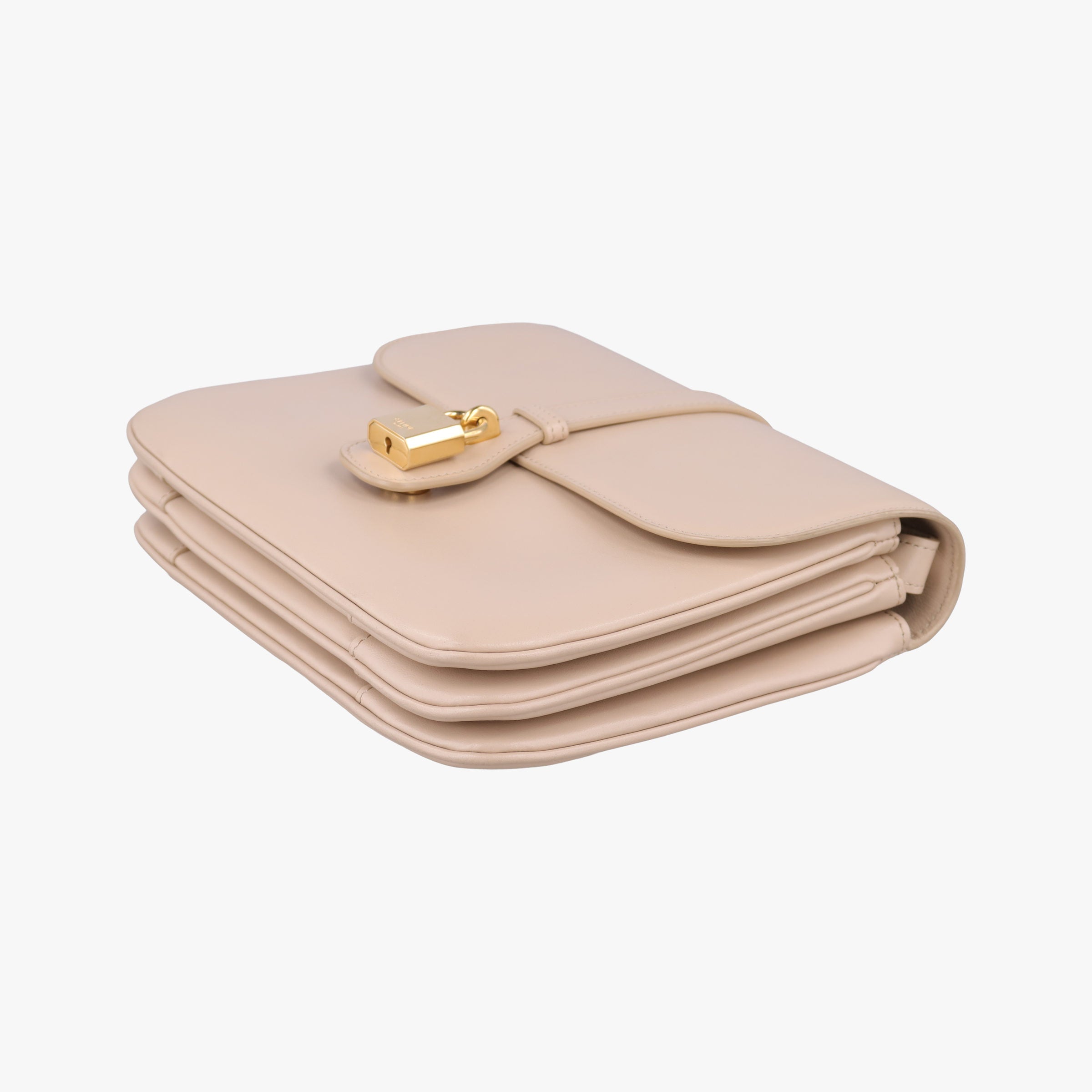 Pre-owned Celine Taboo Medium Beige leather 196583 shoulderbag | stylenewstar