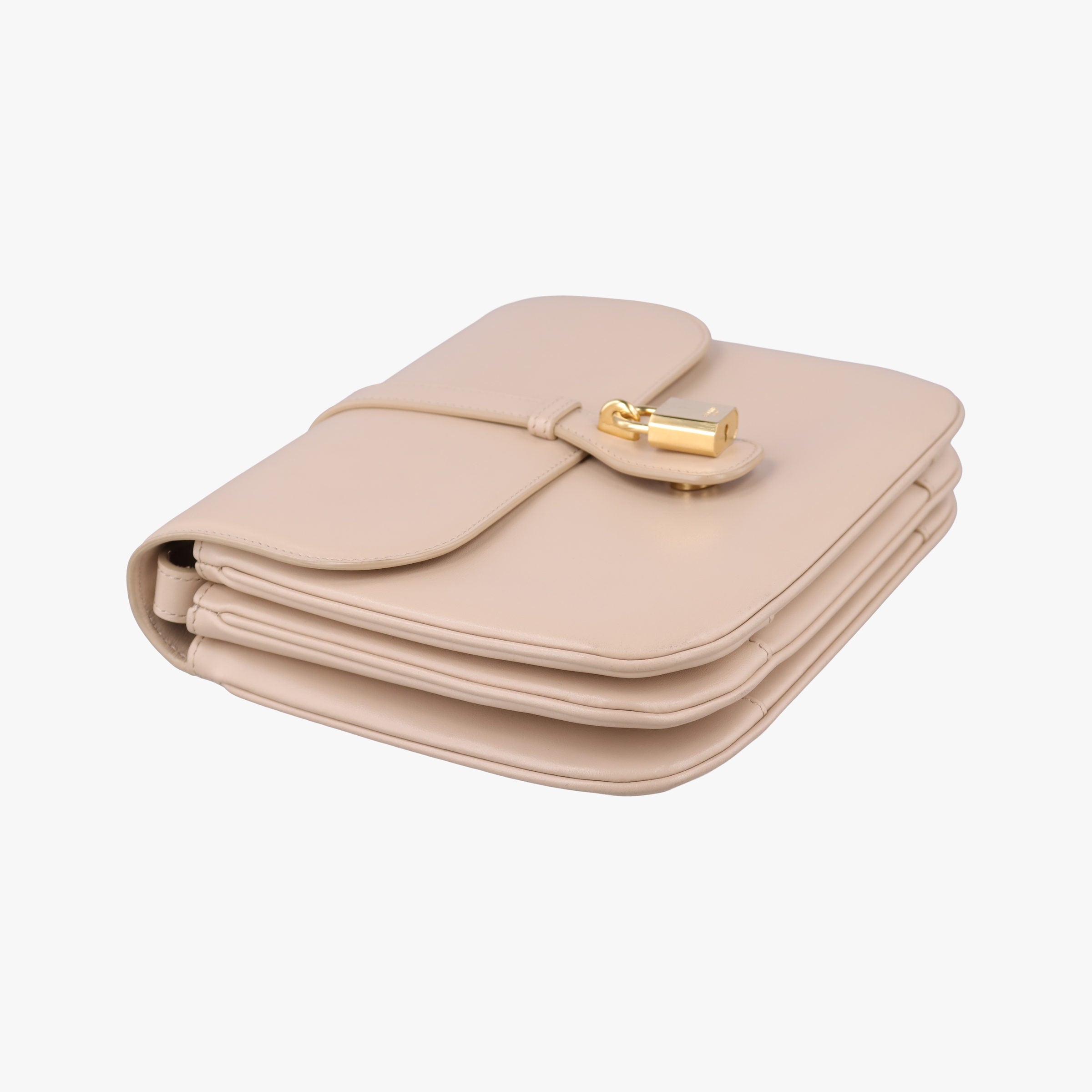 Pre-owned Celine Taboo Medium Beige leather 196583 shoulderbag | stylenewstar
