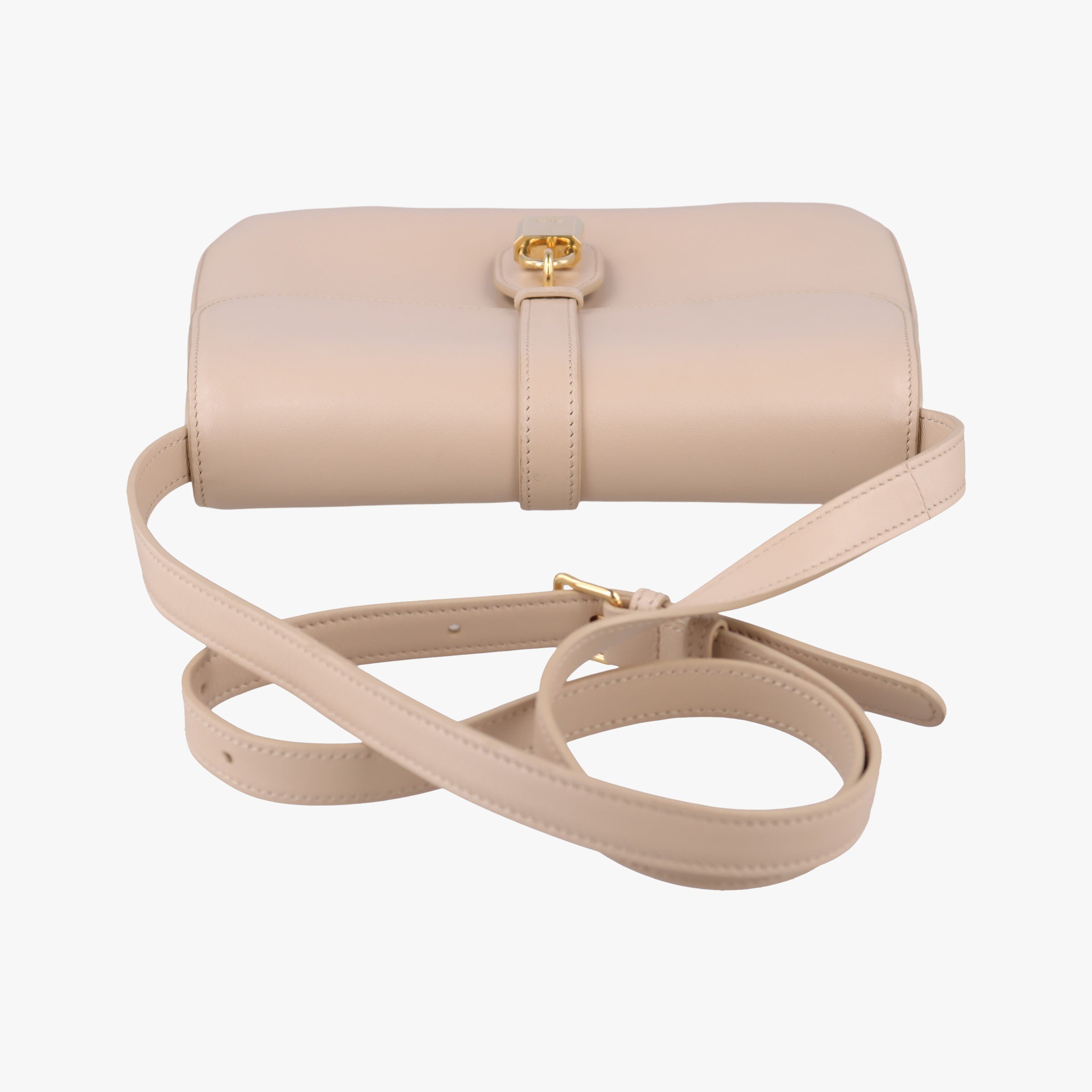 Pre-owned Celine Taboo Medium Beige leather 196583 shoulderbag | stylenewstar