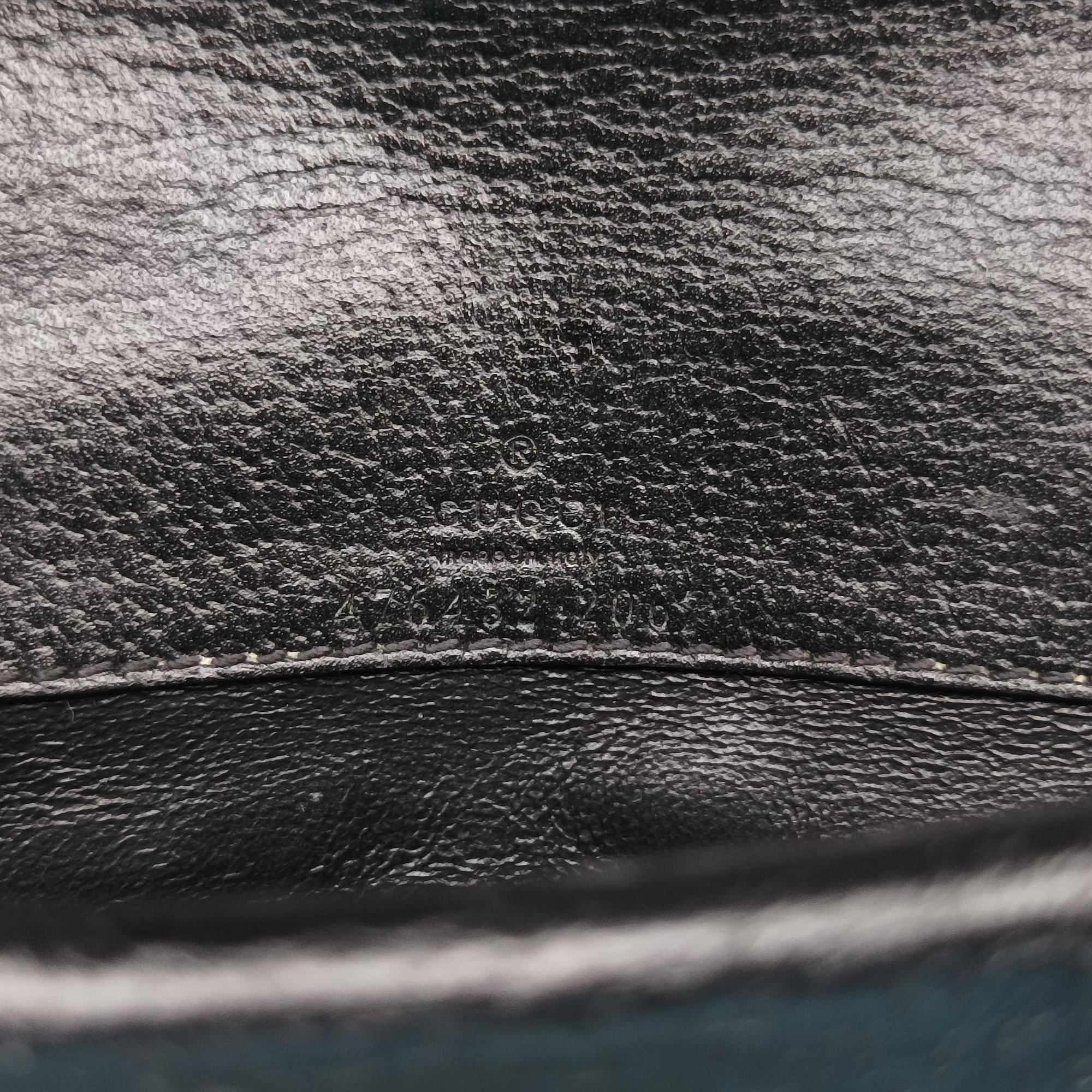 Pre-owned Gucci Dionysus Black denim×leather 476432 shoulderbag | stylenewstar