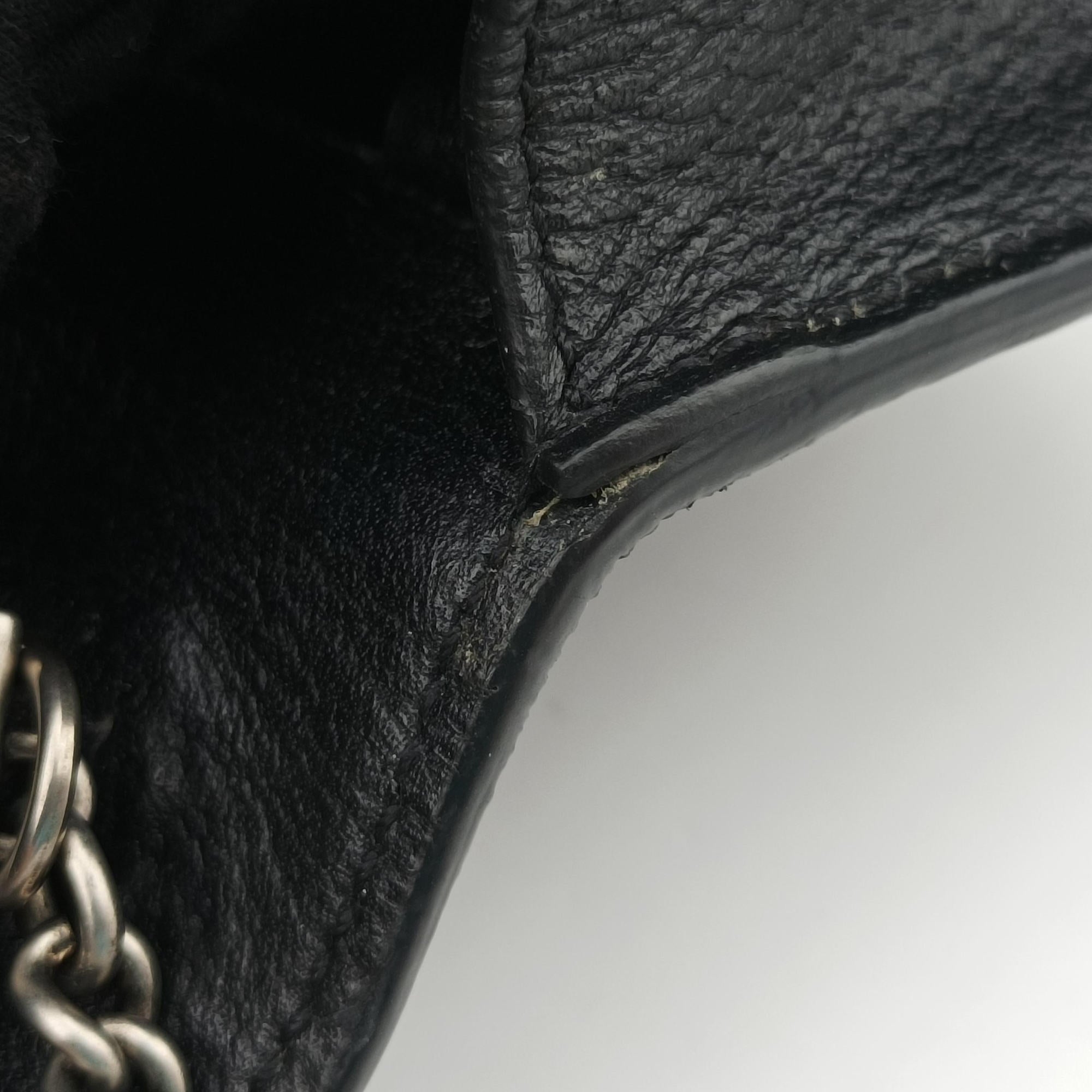 Pre-owned Gucci Dionysus Black denim×leather 476432 shoulderbag | stylenewstar