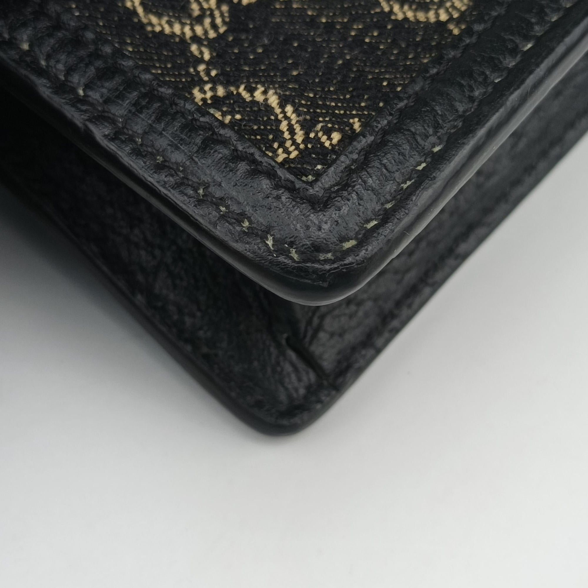Pre-owned Gucci Dionysus Black denim×leather 476432 shoulderbag | stylenewstar
