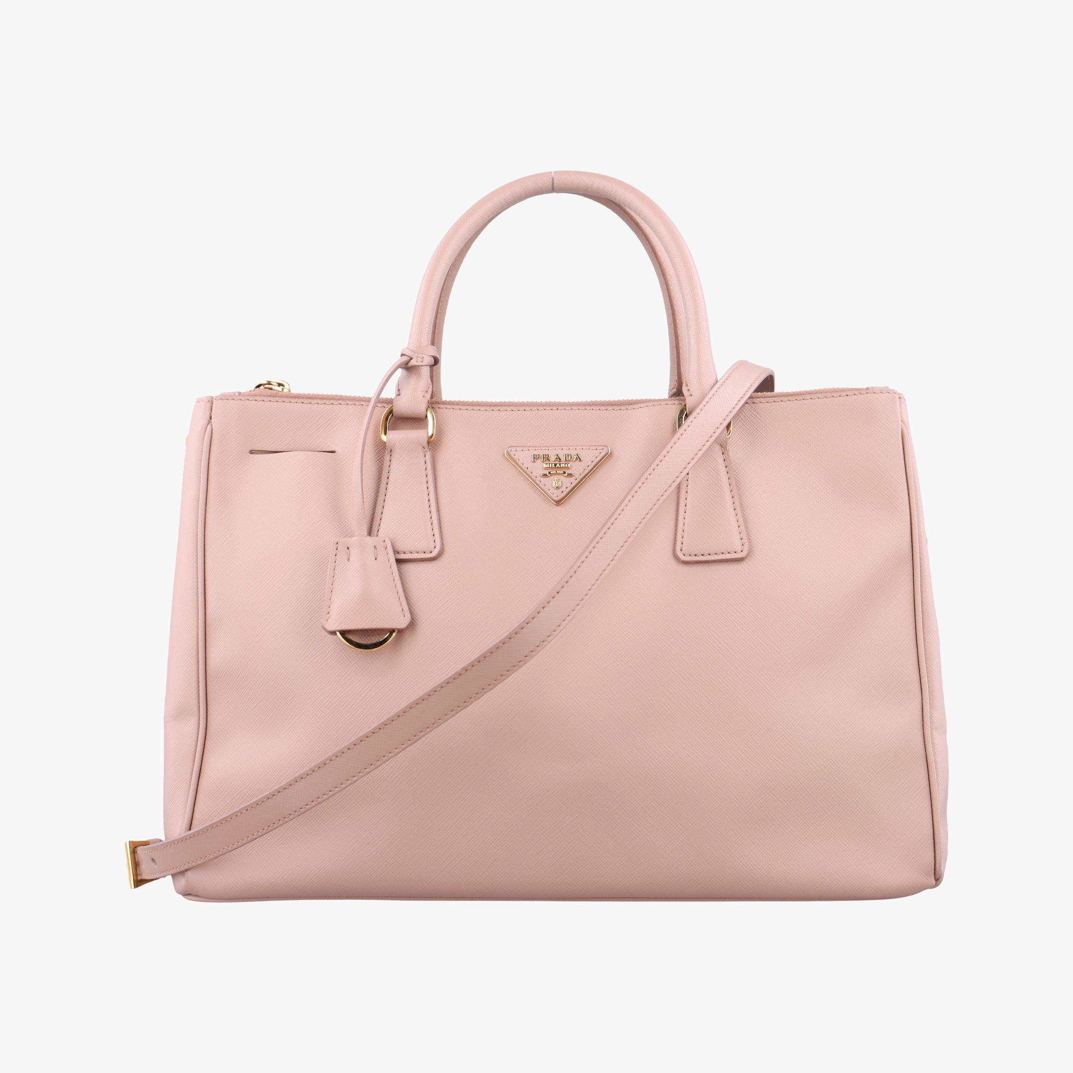 Pre-owned Prada Galleria Pink SAFFIANO Leather BN1786 shoulderbag | stylenewstar