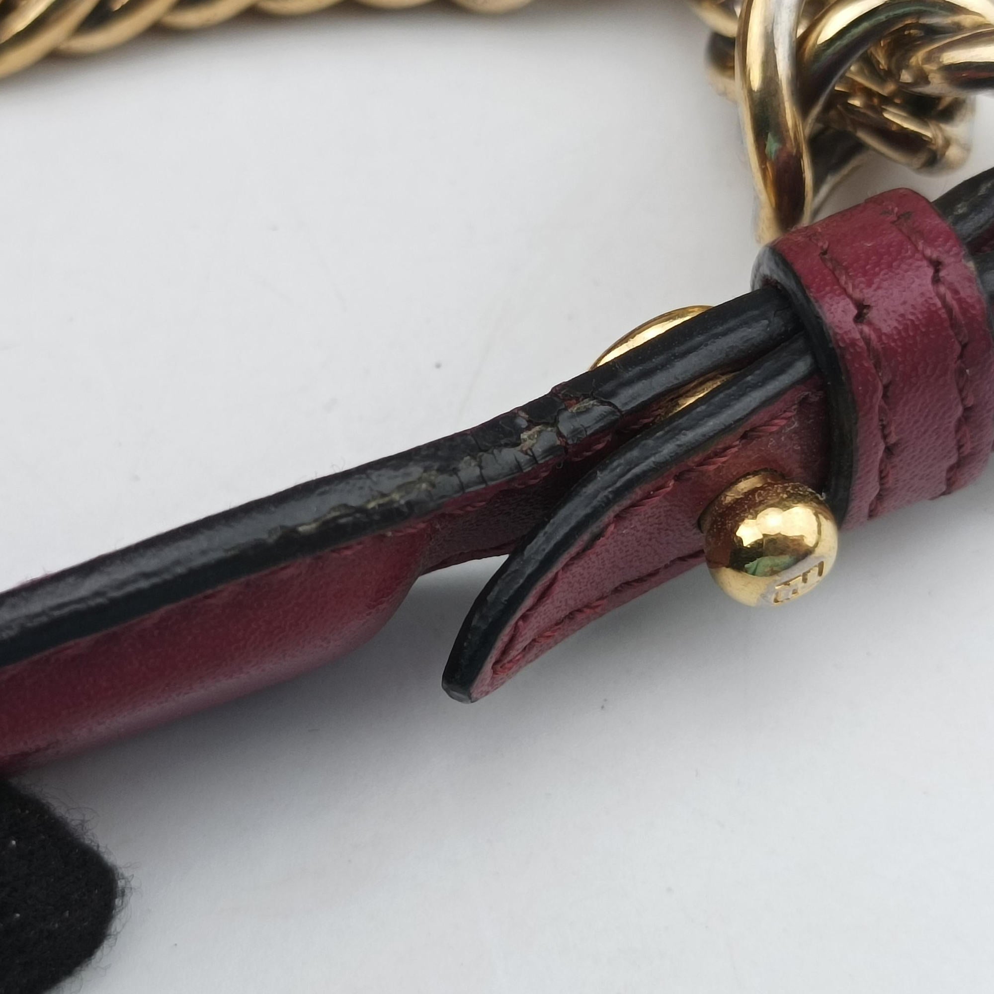 Secondhand Fendi Kan I Burgundy Leather 8BT283 shoulderbag | stylenewstar