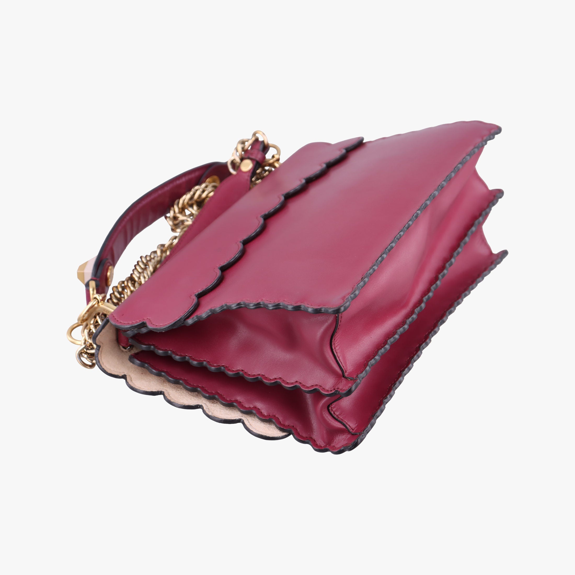 Secondhand Fendi Kan I Burgundy Leather 8BT283 shoulderbag | stylenewstar