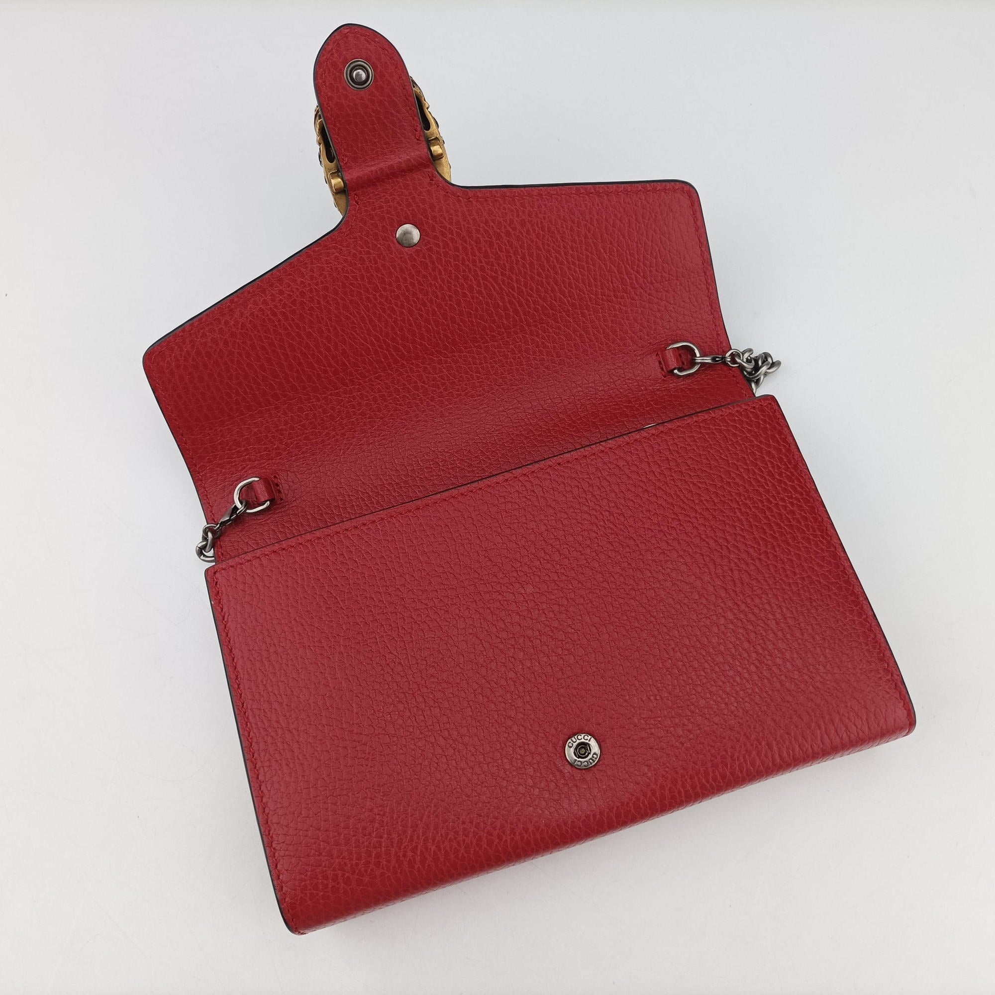 Secondhand Gucci Dionysus Red Leather 401231 shoulderbag | stylenewstar