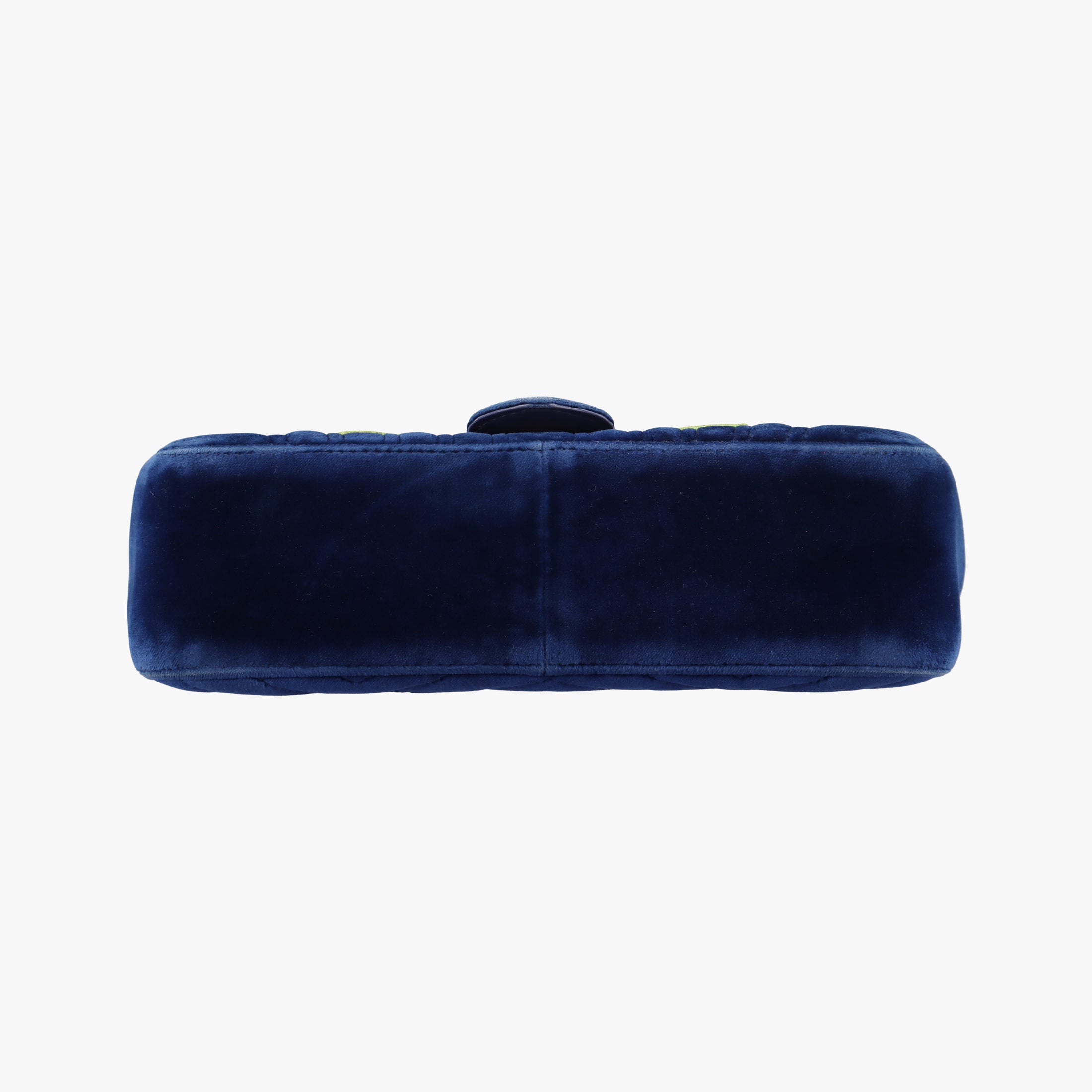 Pre-owned Gucci GG Marmont Navy×Multicolour velour 443497 shoulderbag | stylenewstar