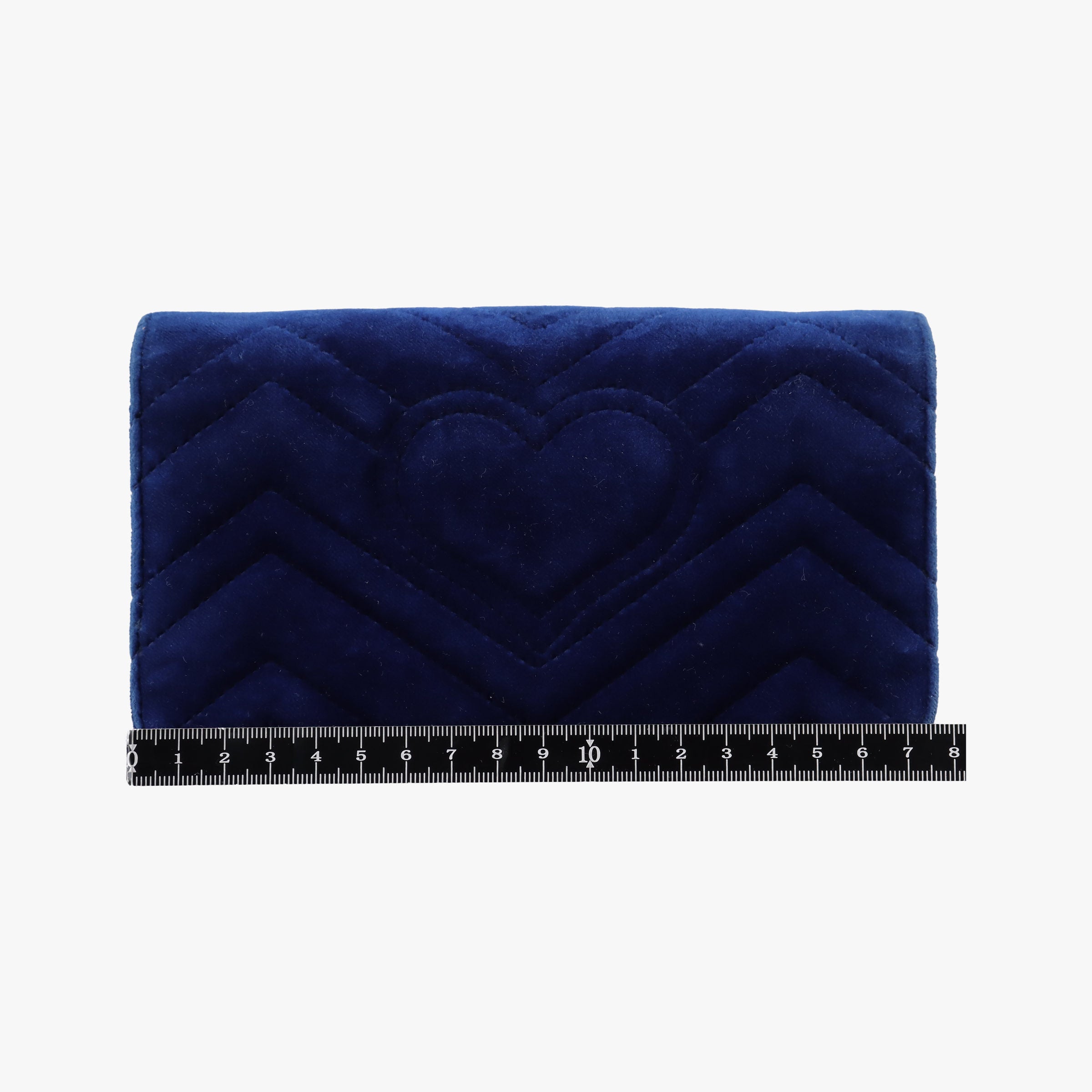 Pre-owned Gucci GG Marmont Blue velour 488426 shoulderbag | stylenewstar
