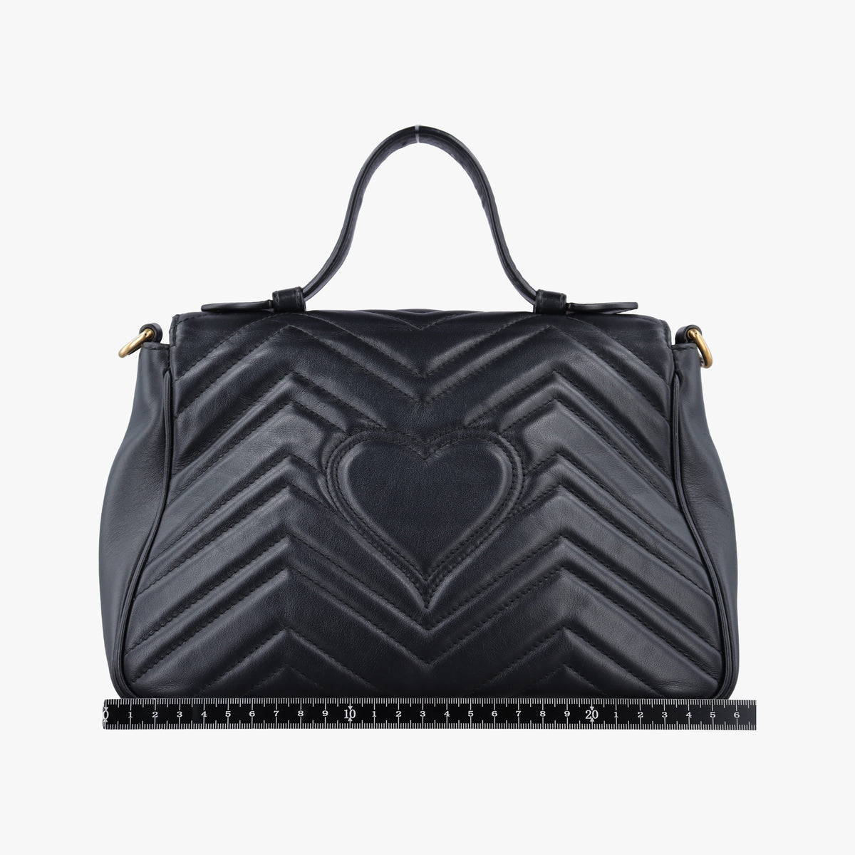 Pre-owned Gucci GG Marmont Black Leather 498110 shoulderbag | stylenewstar
