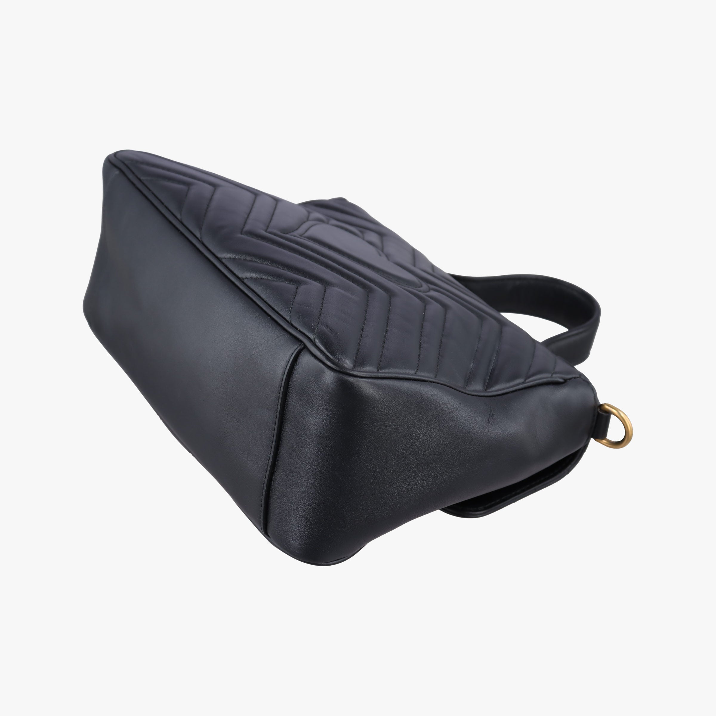 Pre-owned Gucci GG Marmont Black Leather 498110 shoulderbag | stylenewstar
