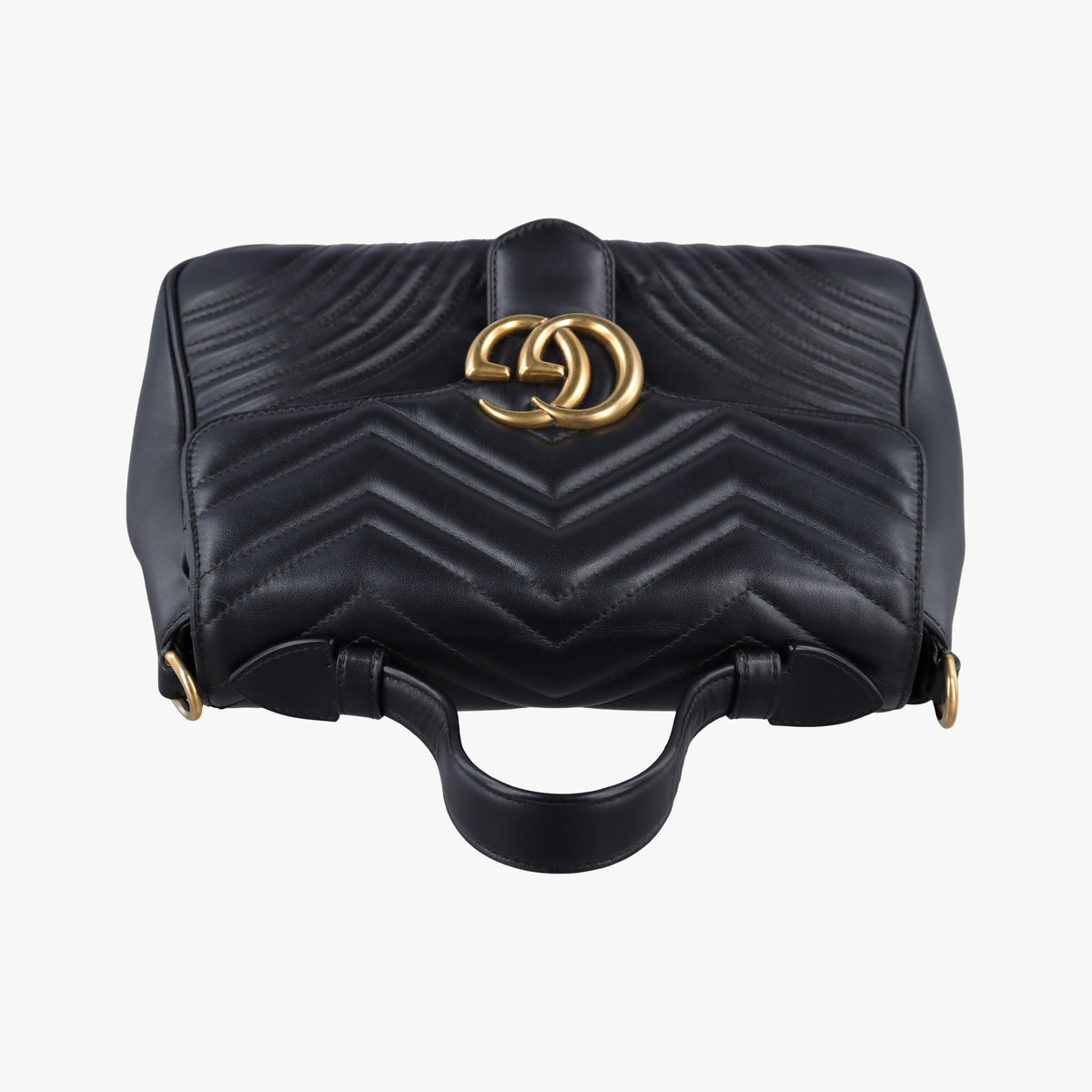 Pre-owned Gucci GG Marmont Black Leather 498110 shoulderbag | stylenewstar