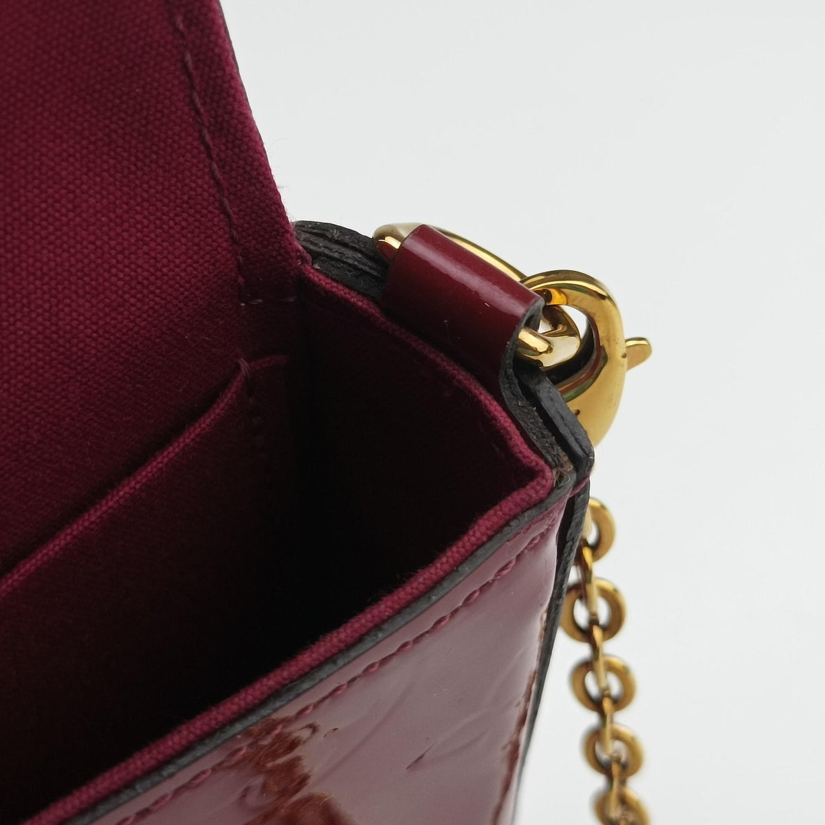Vintage Louis Vuitton Pochette Felicie CERISE Vernis M61293 shoulderbag | stylenewstar