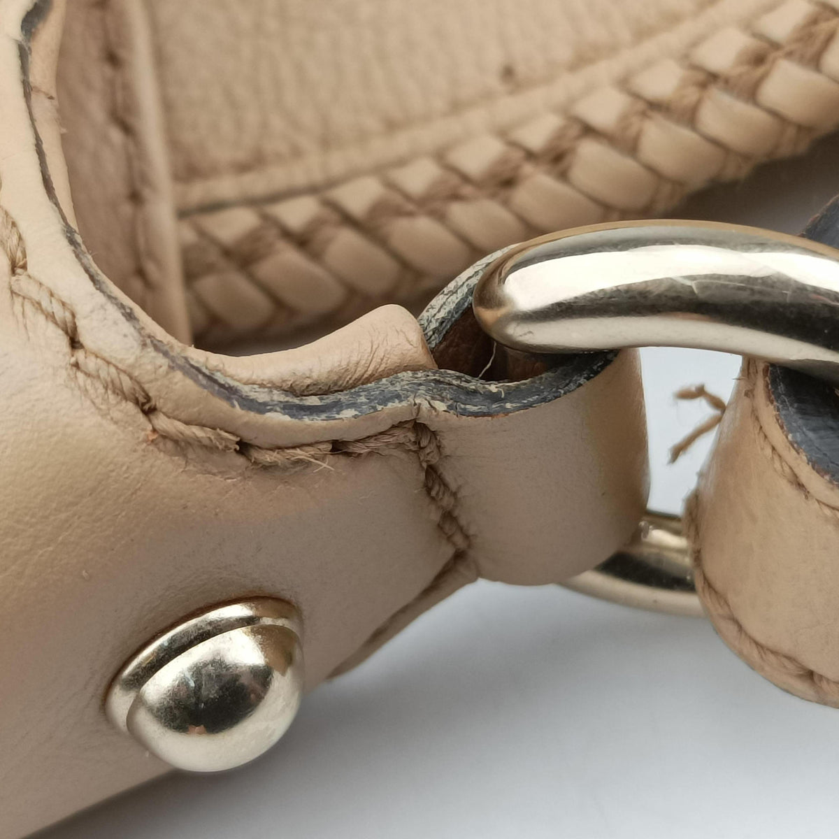 Pre-owned Gucci Marrakech Beige Leather 257021 shoulderbag | stylenewstar
