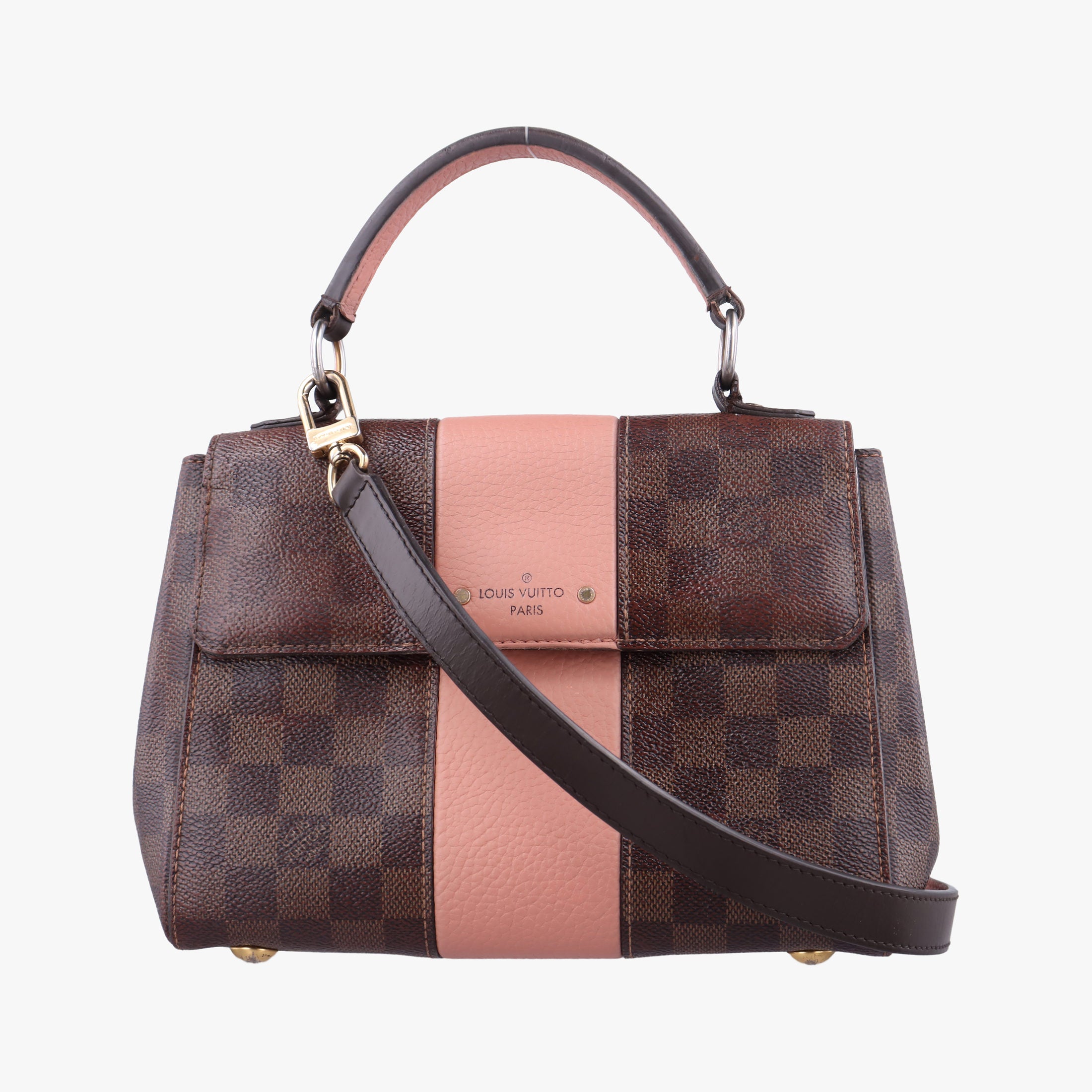 Pre-owned Louis Vuitton Bond Street EBENE×Magnolia Damier Canvas×Taurillon leather N64417 shoulderbag | stylenewstar