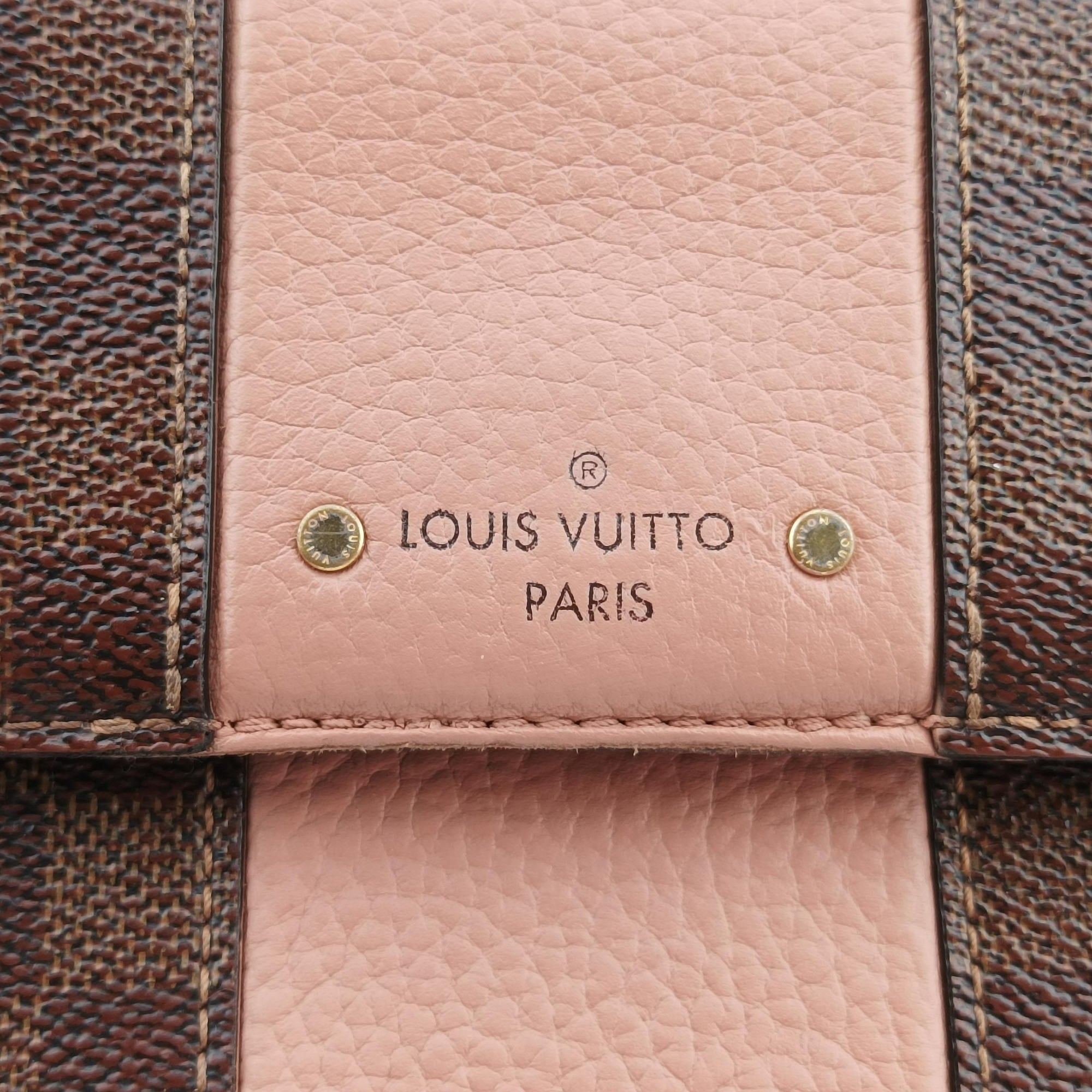 Pre-owned Louis Vuitton Bond Street EBENE×Magnolia Damier Canvas×Taurillon leather N64417 shoulderbag | stylenewstar