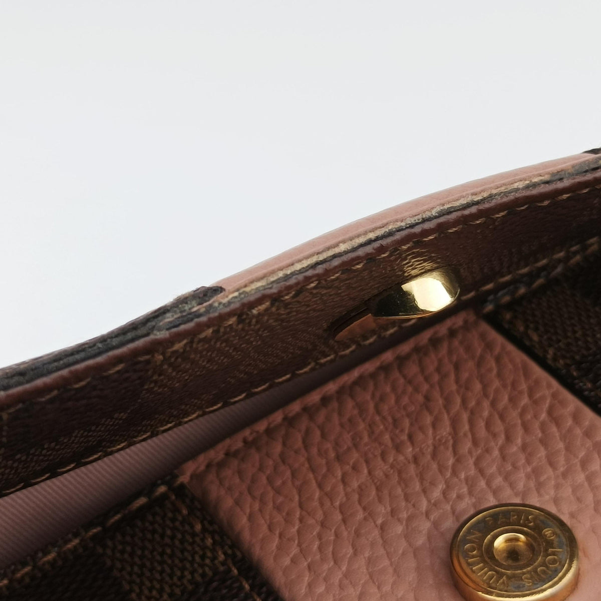 Pre-owned Louis Vuitton Bond Street EBENE×Magnolia Damier Canvas×Taurillon leather N64417 shoulderbag | stylenewstar
